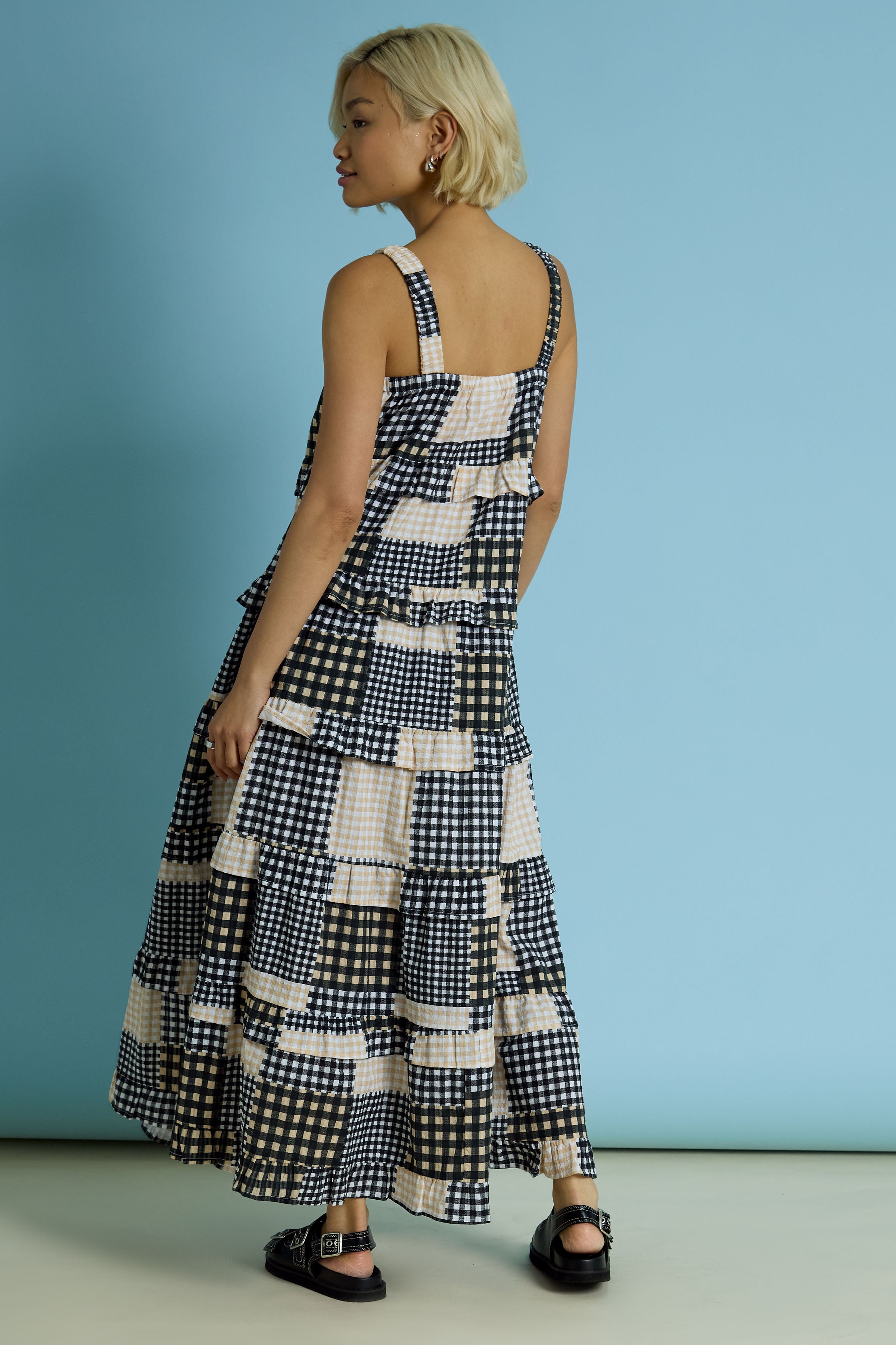 Amelia Gingham Patchwork Dress