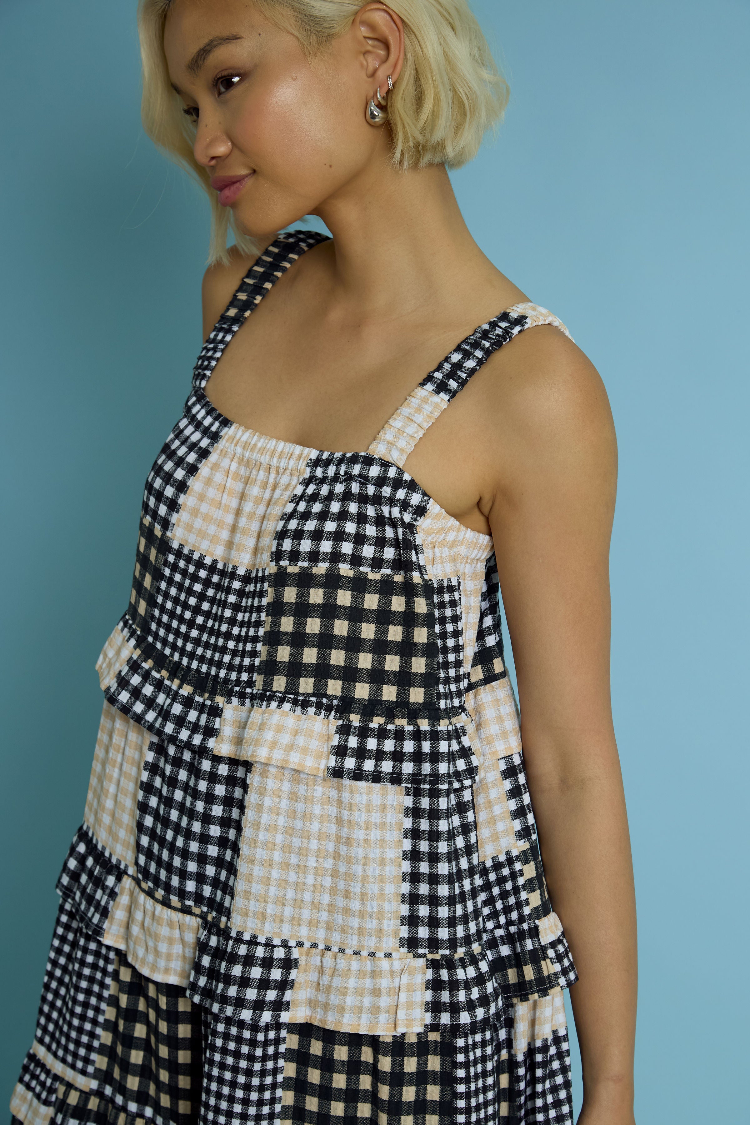 Amelia Gingham Patchwork Dress
