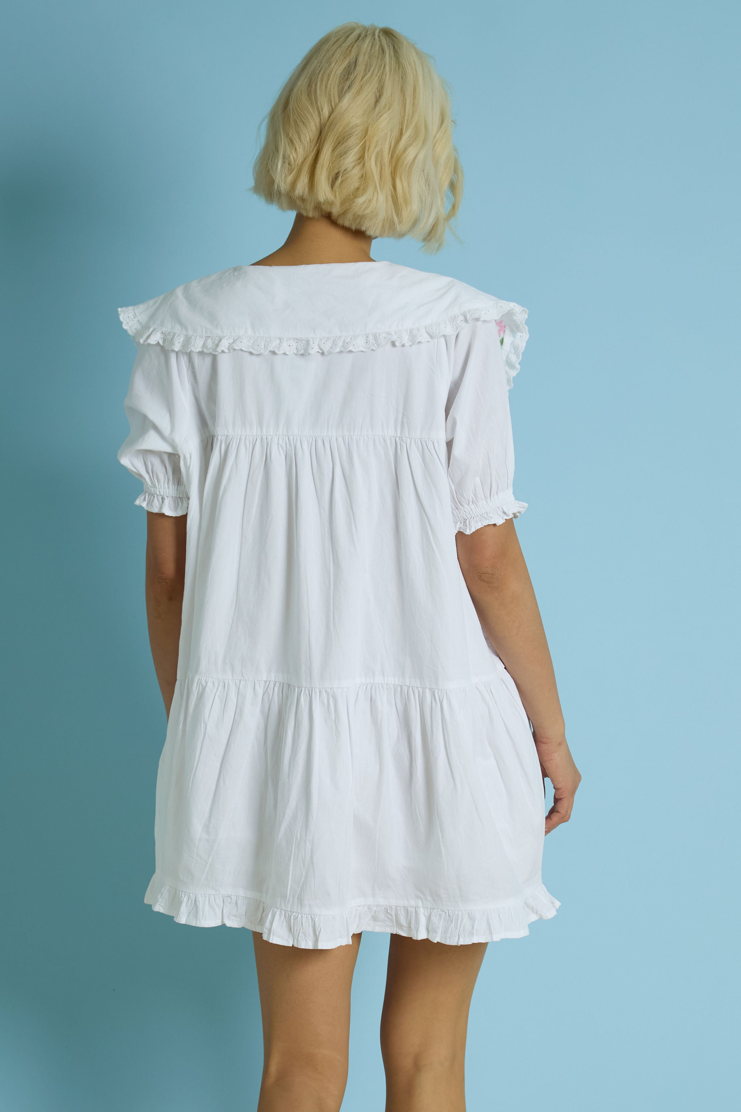 Martha Embroidered Smock Dress