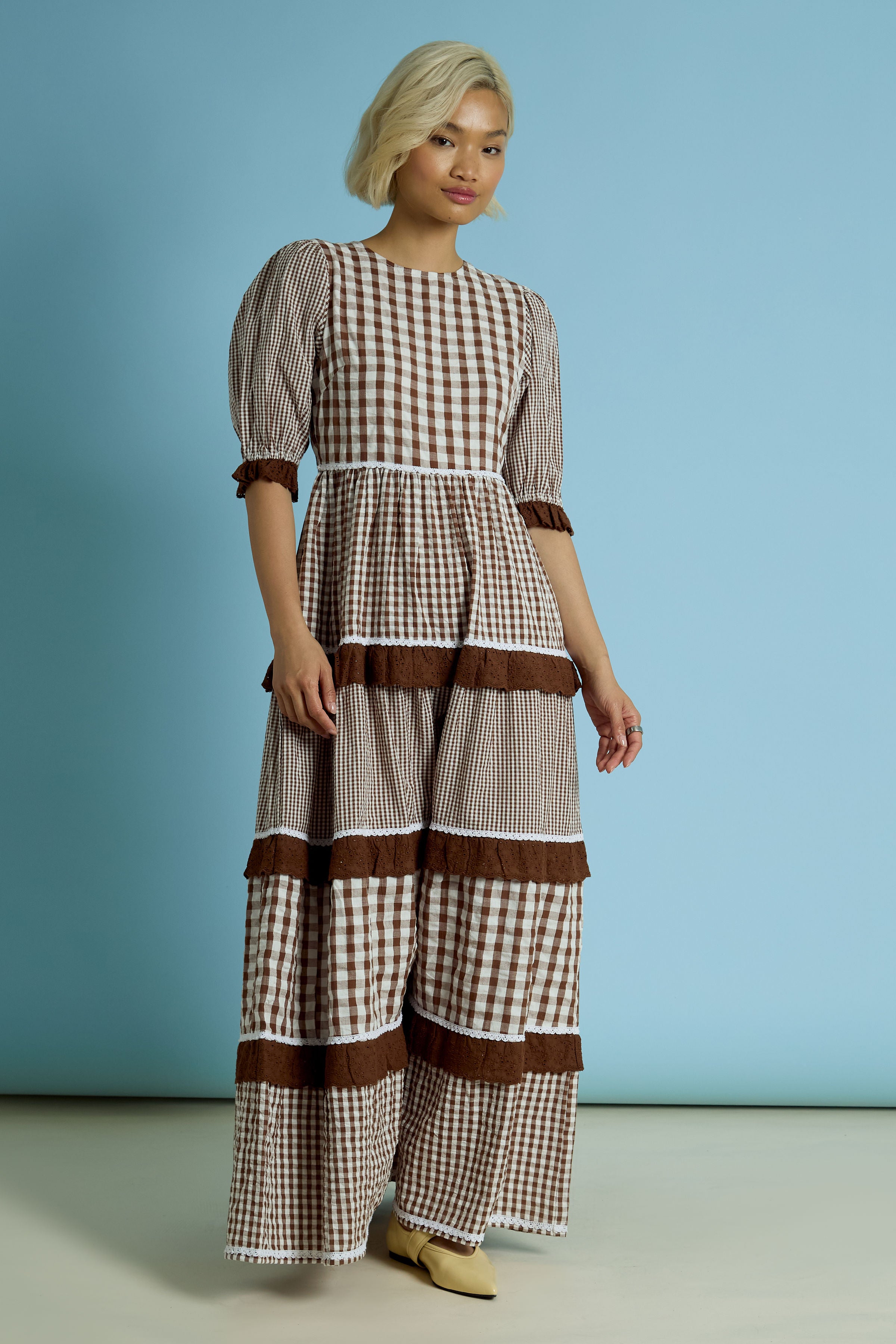 June Gingham Midaxi Dress