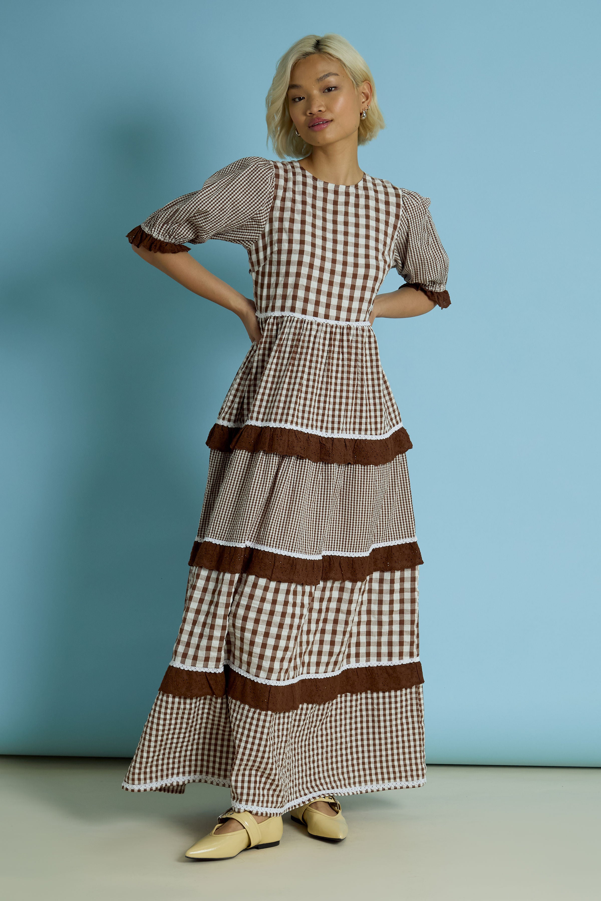 June Gingham Midaxi Dress