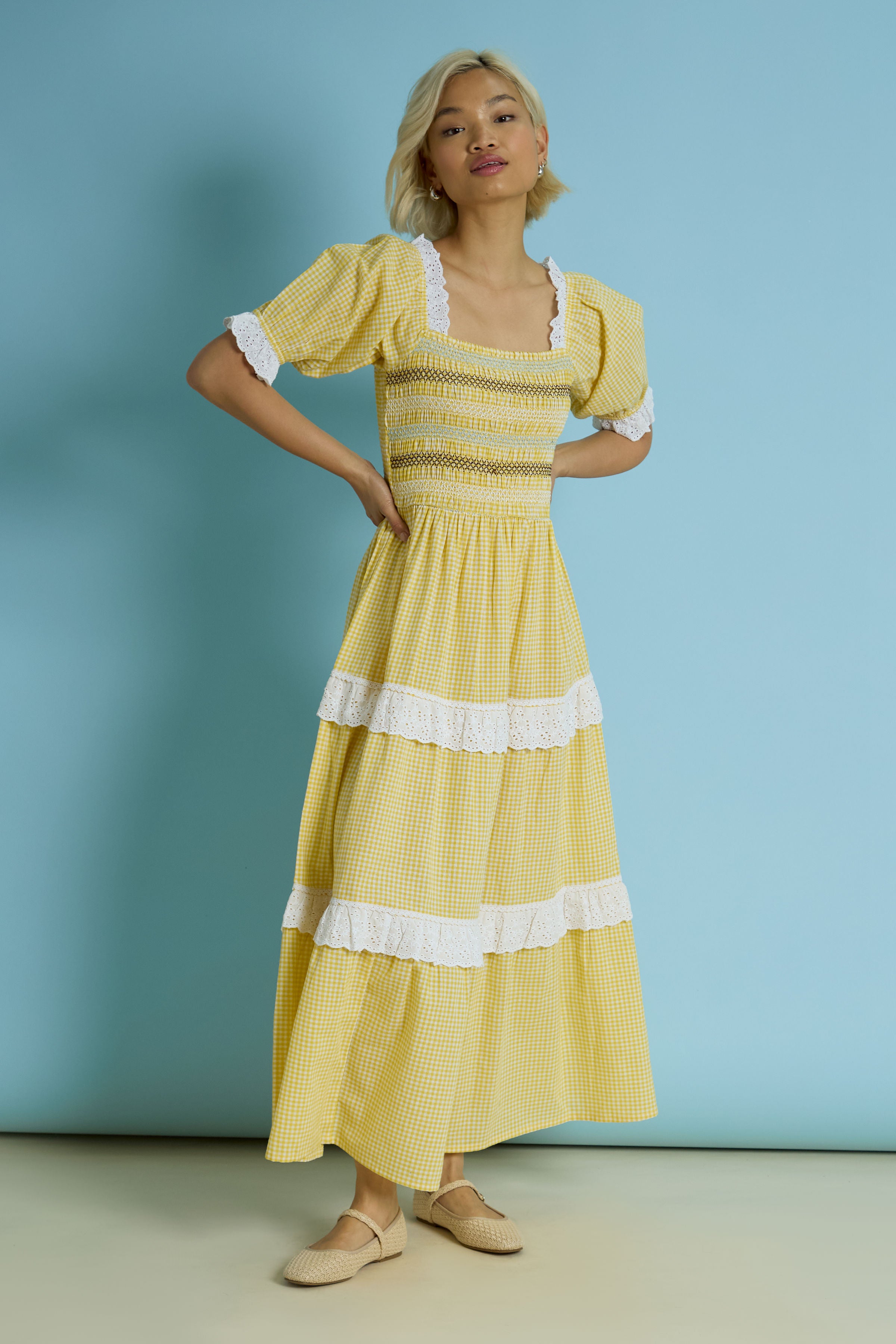 Tilda Gingham Maxi Dress