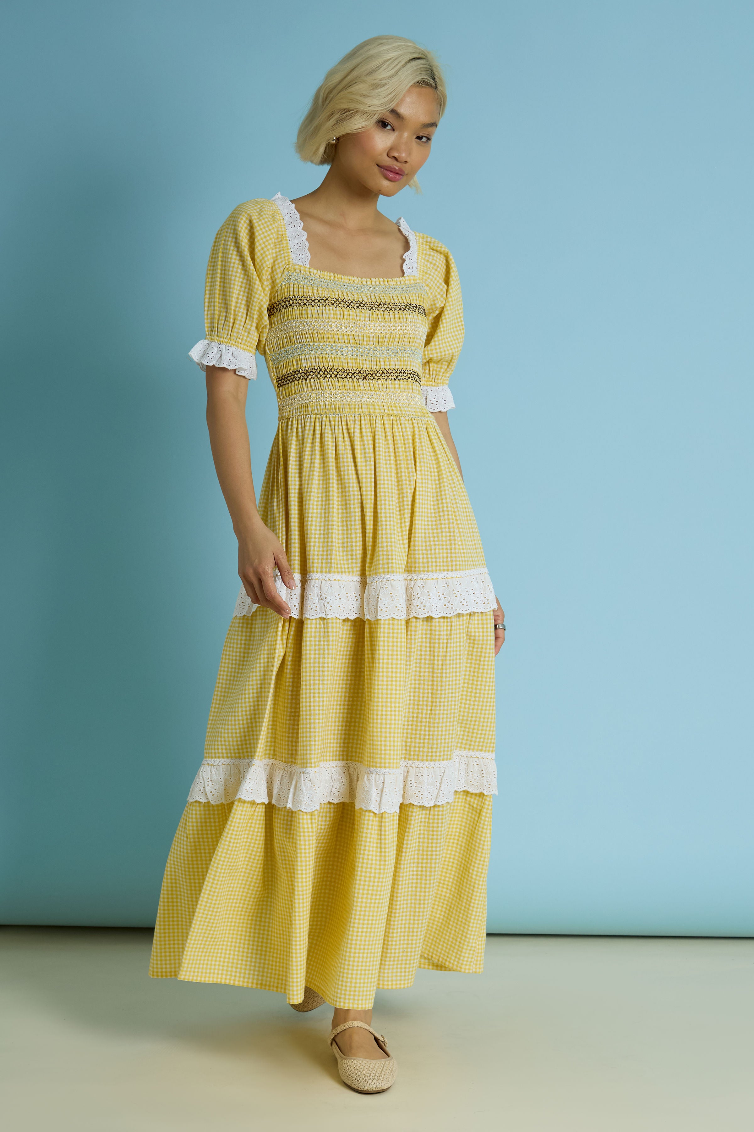 Tilda Gingham Maxi Dress