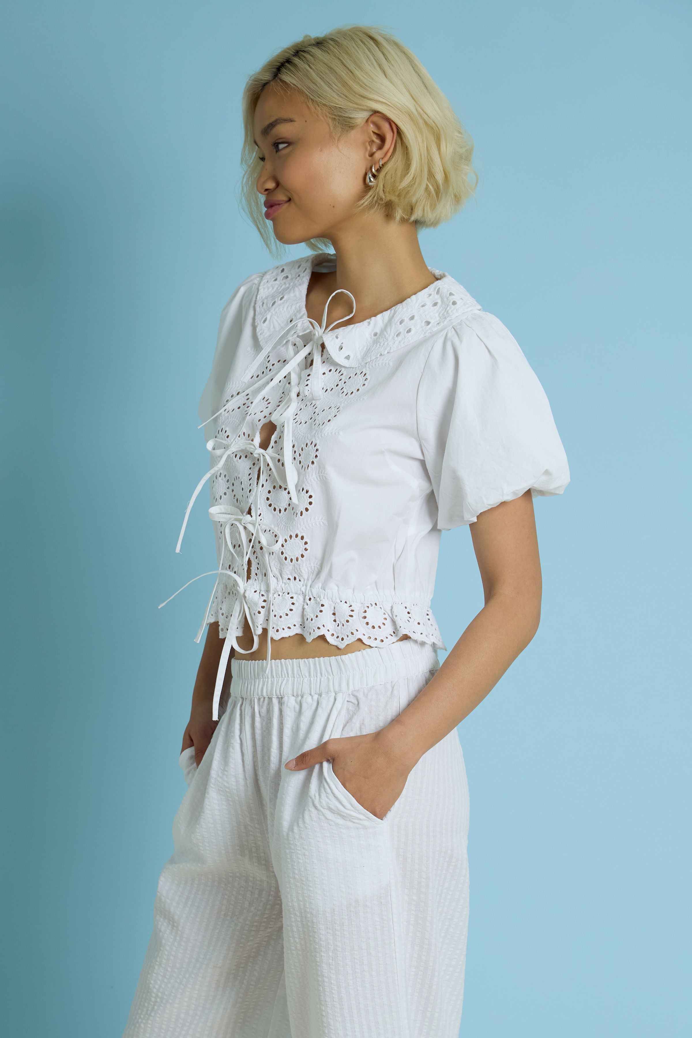 Faye Tie Front Blouse