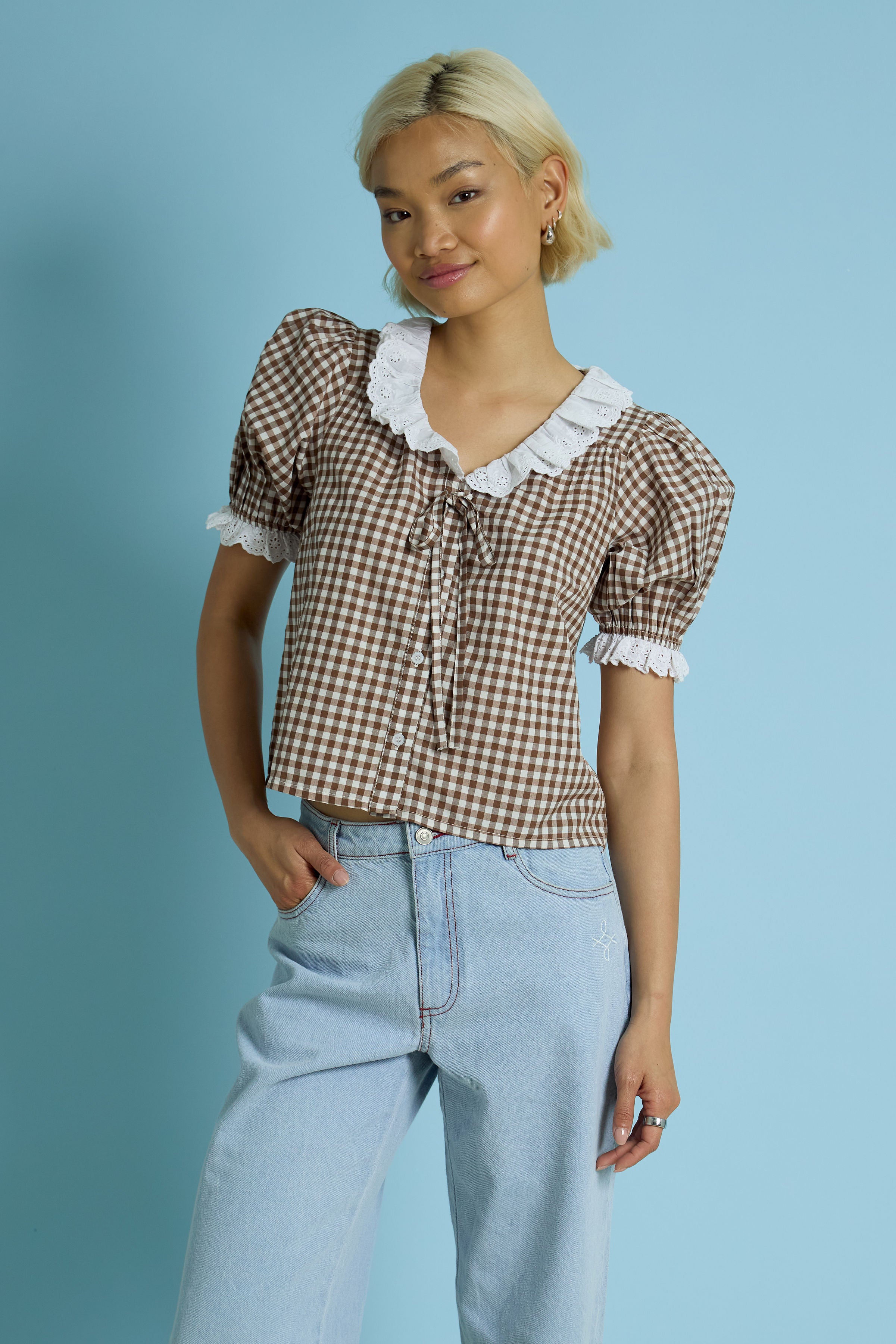 June Gingham Blouse