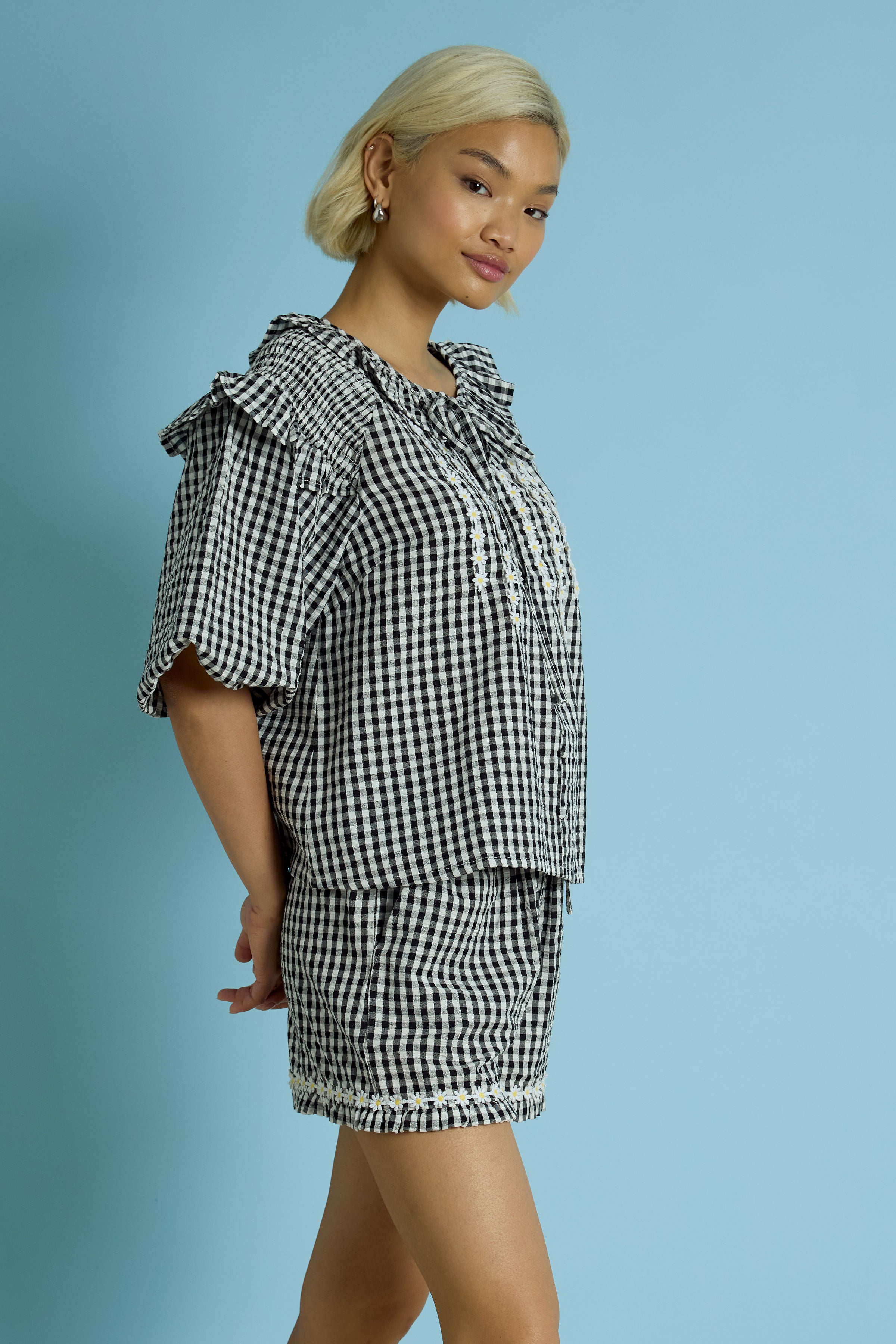 Josephine Gingham Balloon Blouse