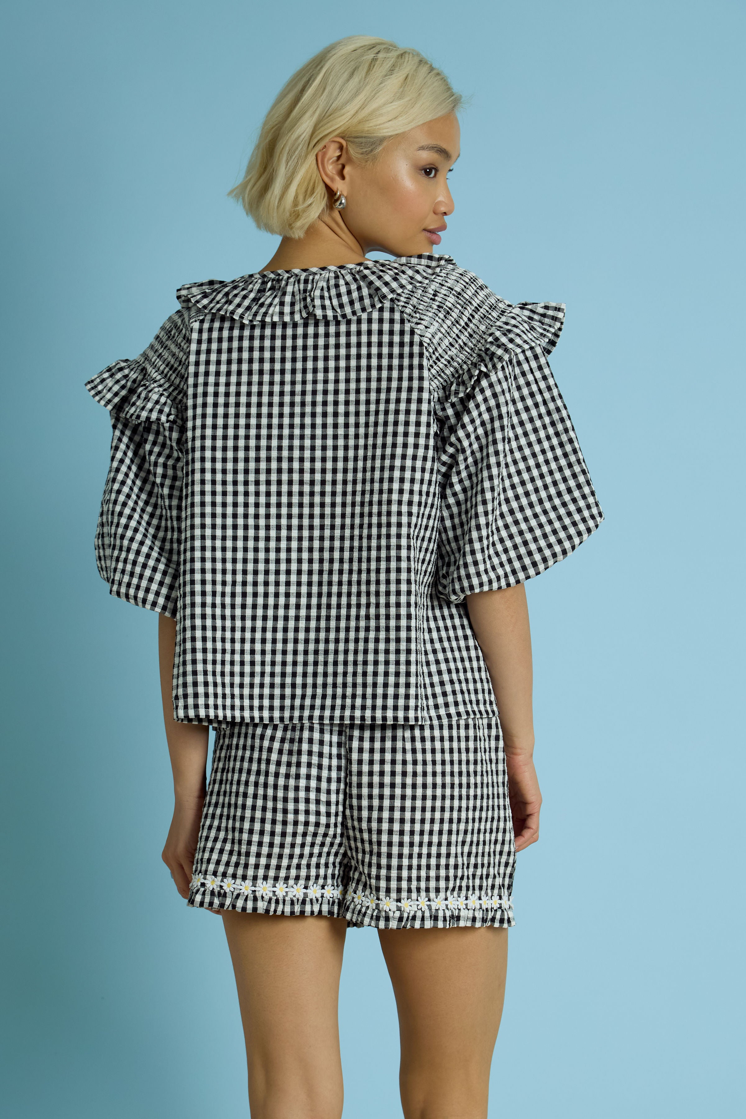 Josephine Gingham Balloon Blouse