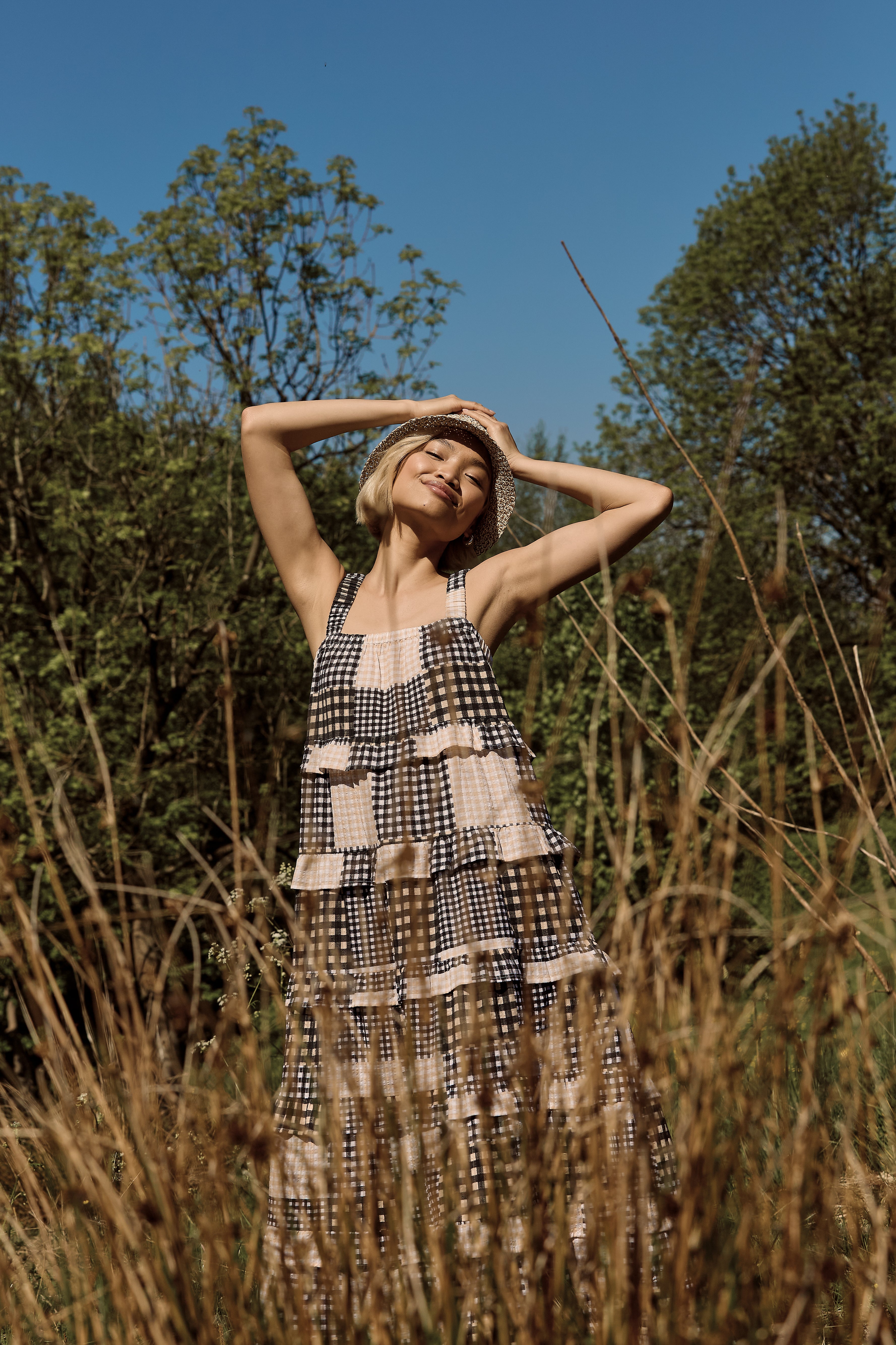 Amelia Gingham Patchwork Dress