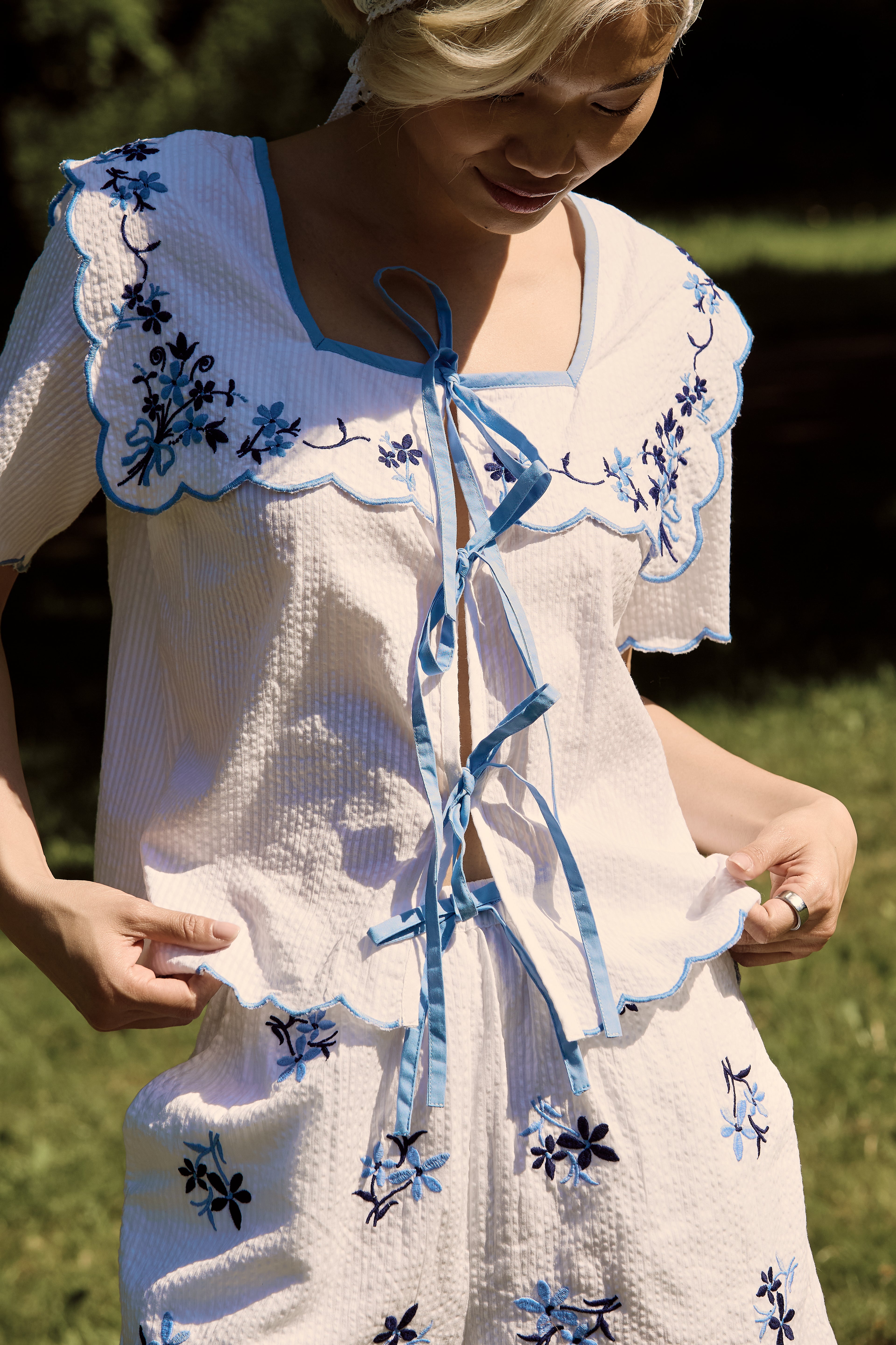 Coraline Embroidery Shorts