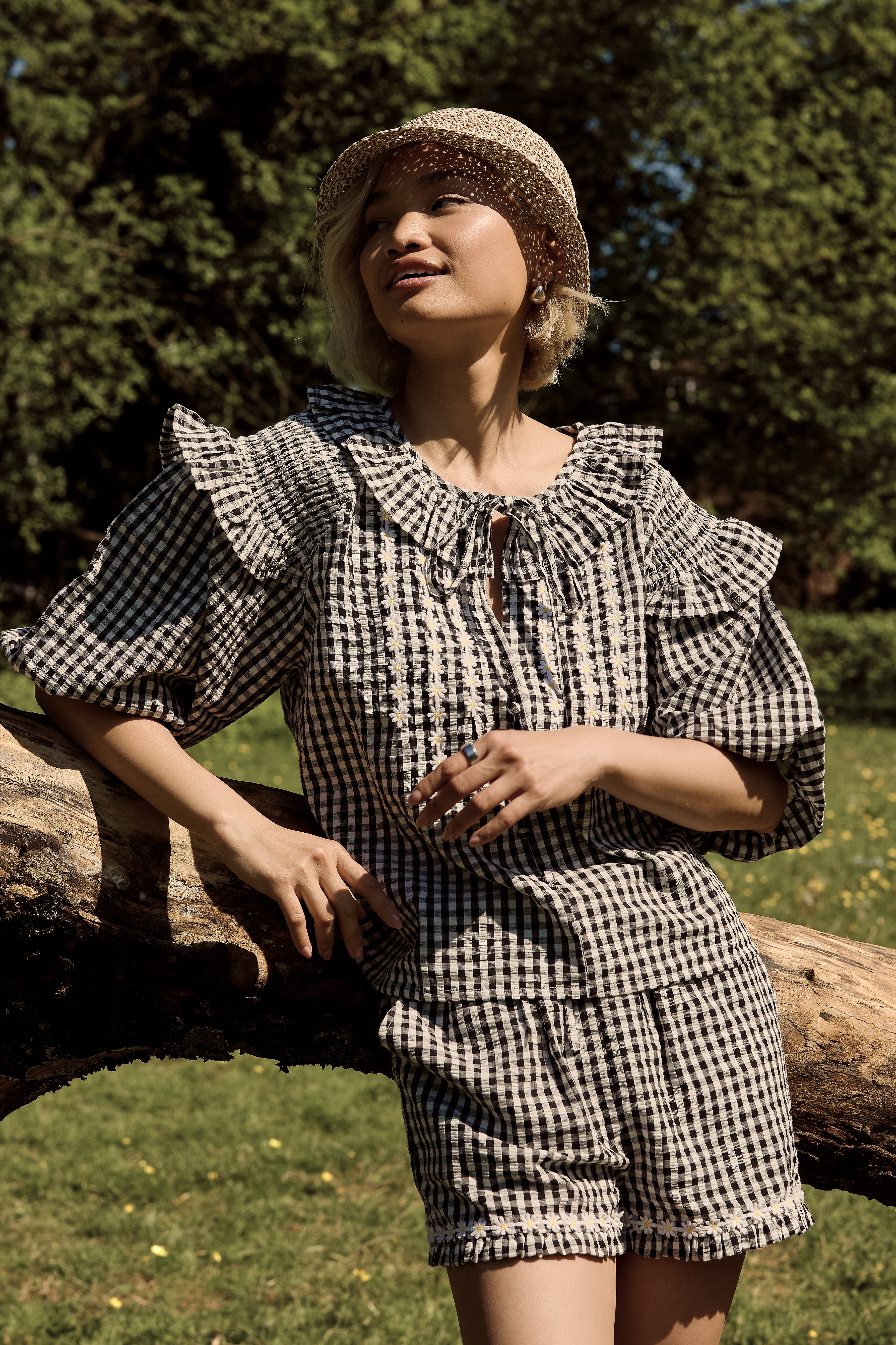 Josephine Gingham Balloon Blouse