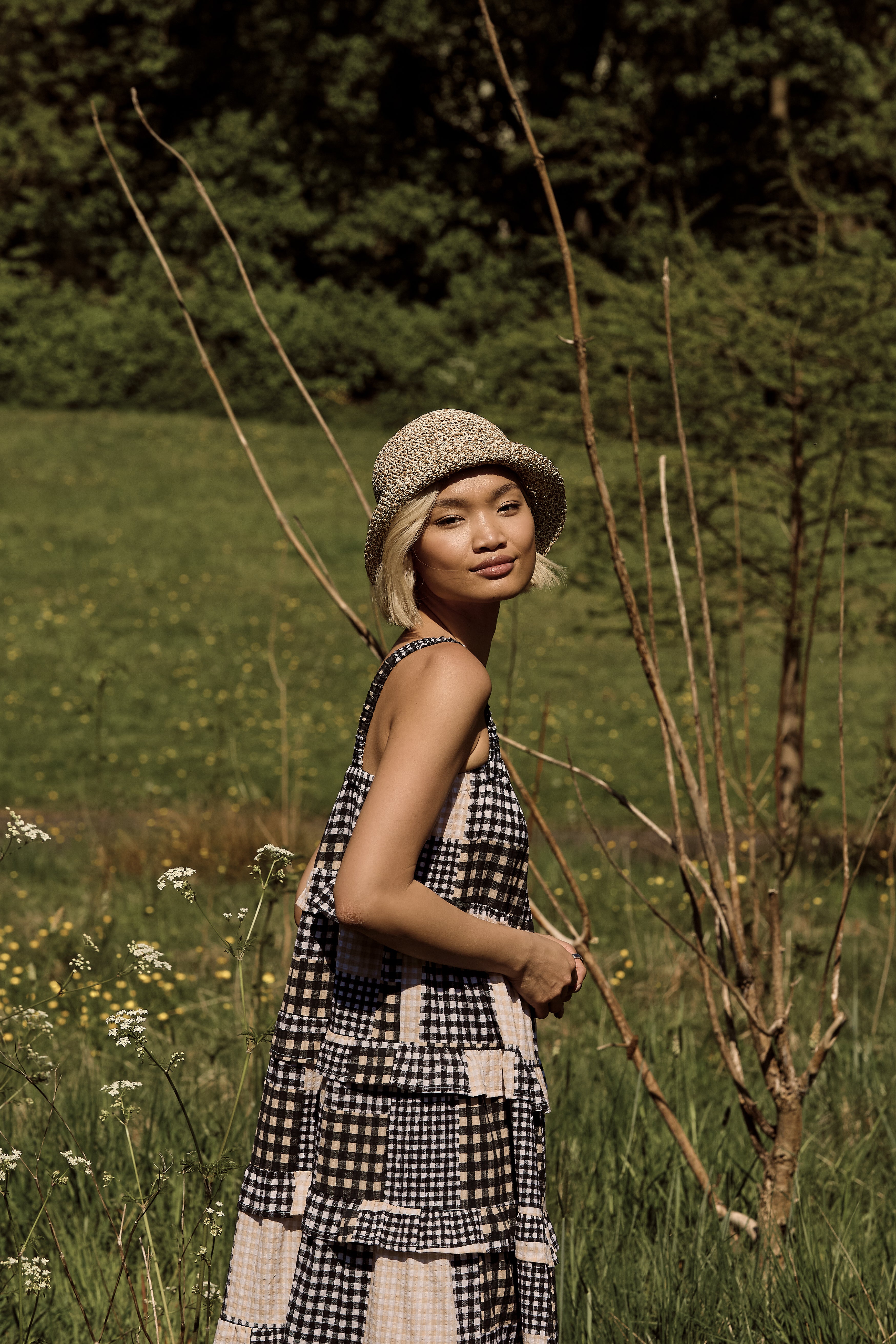 Amelia Gingham Patchwork Dress