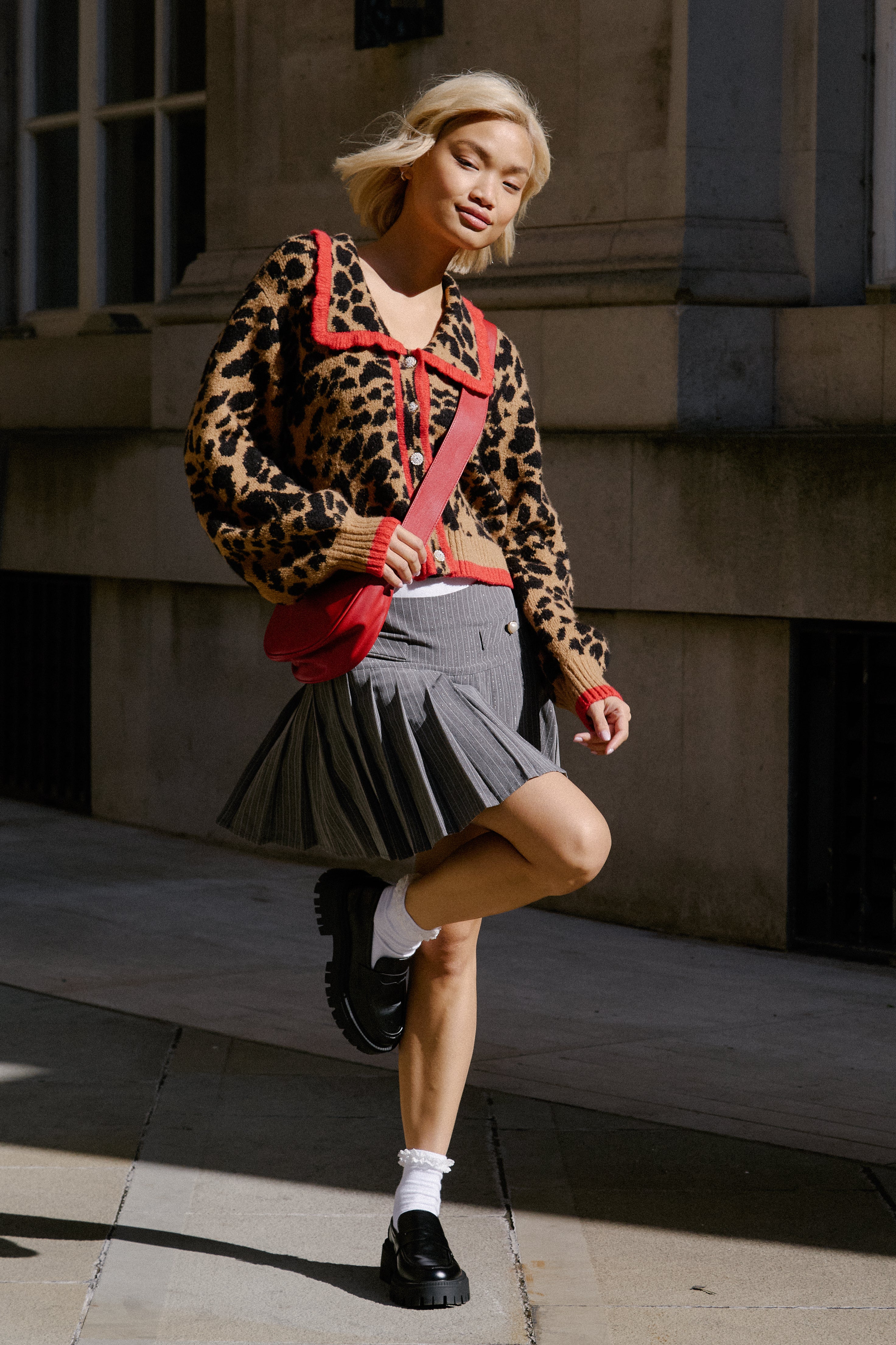 Blake Leopard Collar Cardigan