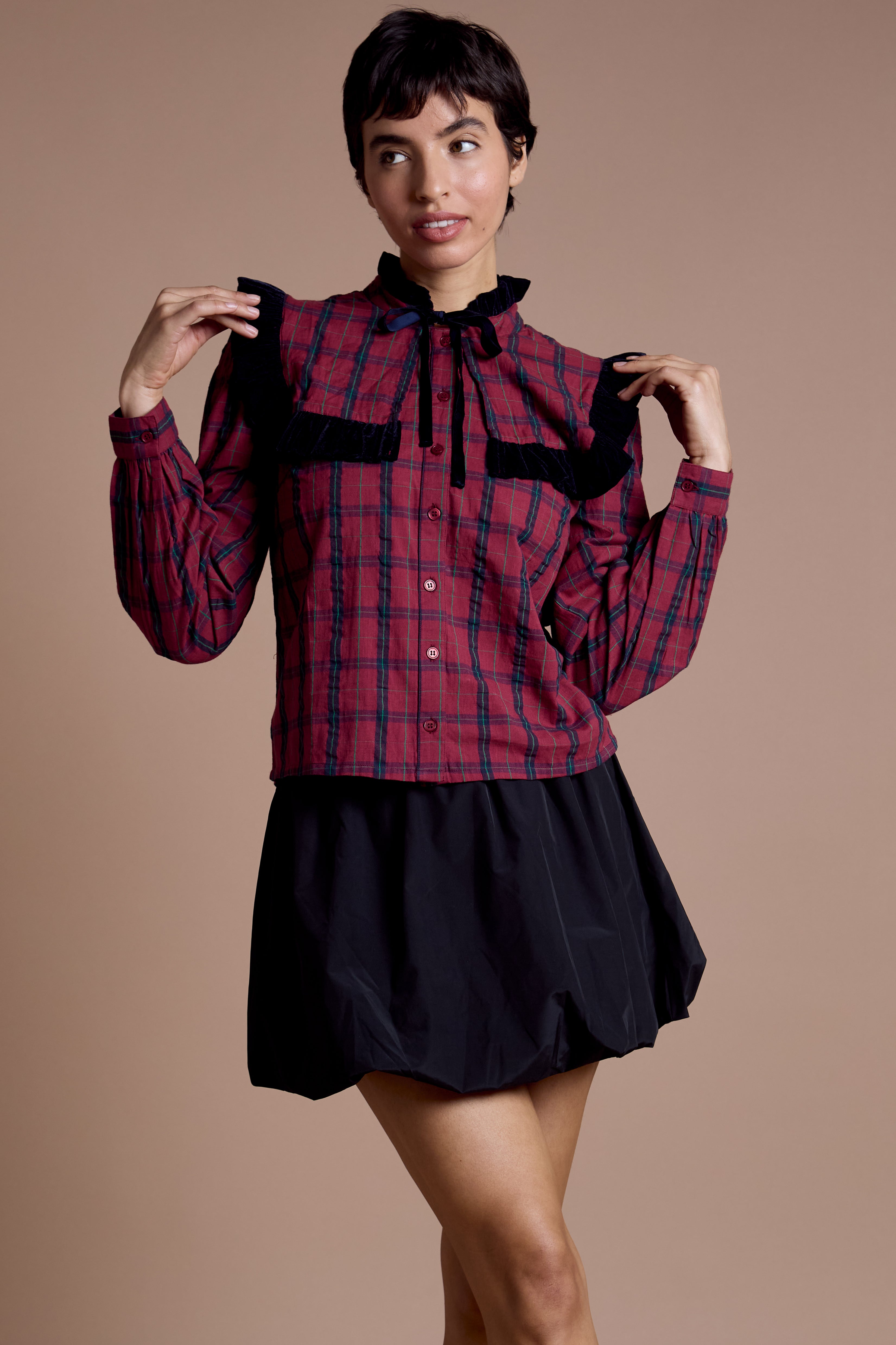Lottie Check Blouse