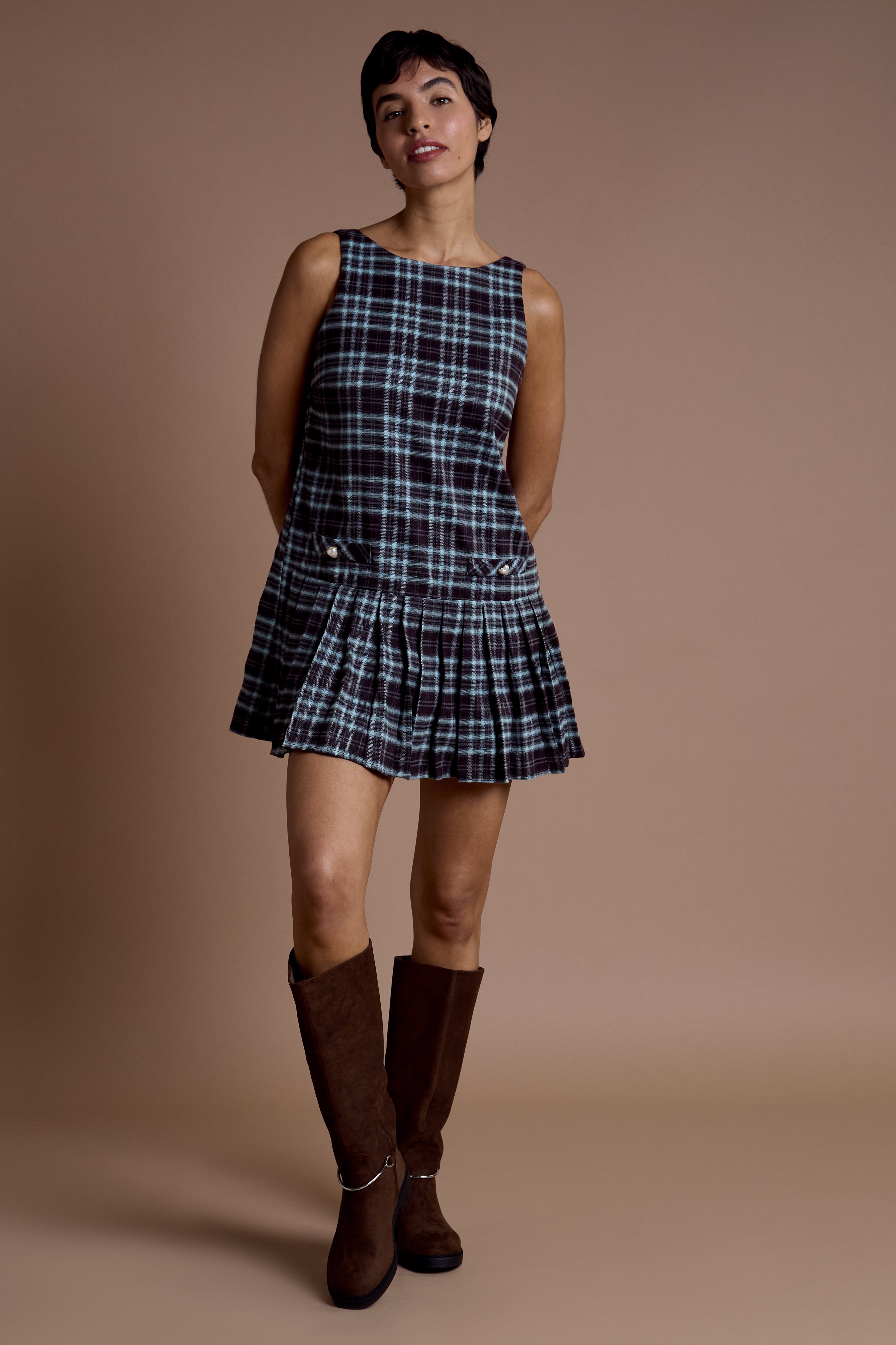 Lula Tartan Pinafore Dress