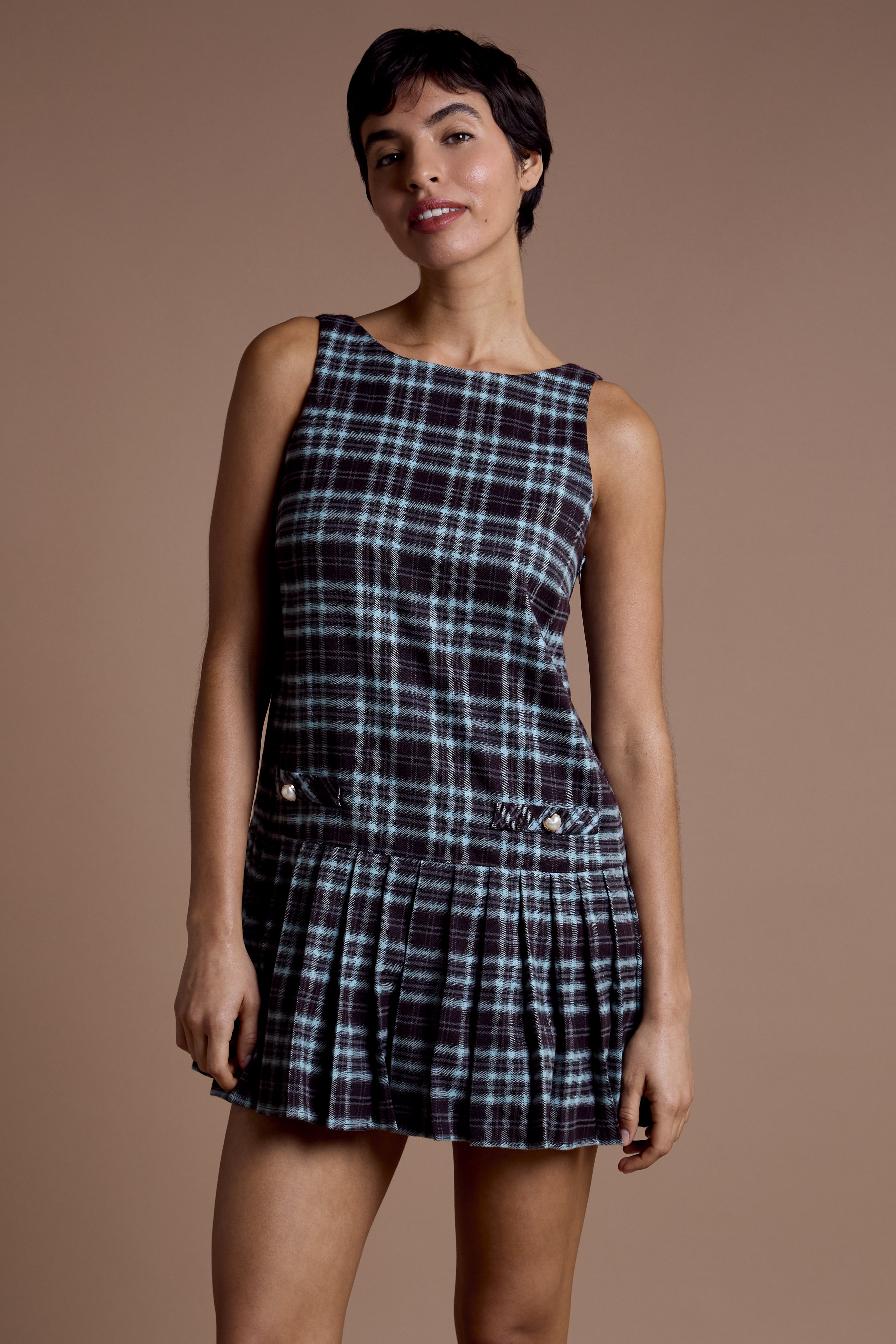 Lula Tartan Pinafore Dress