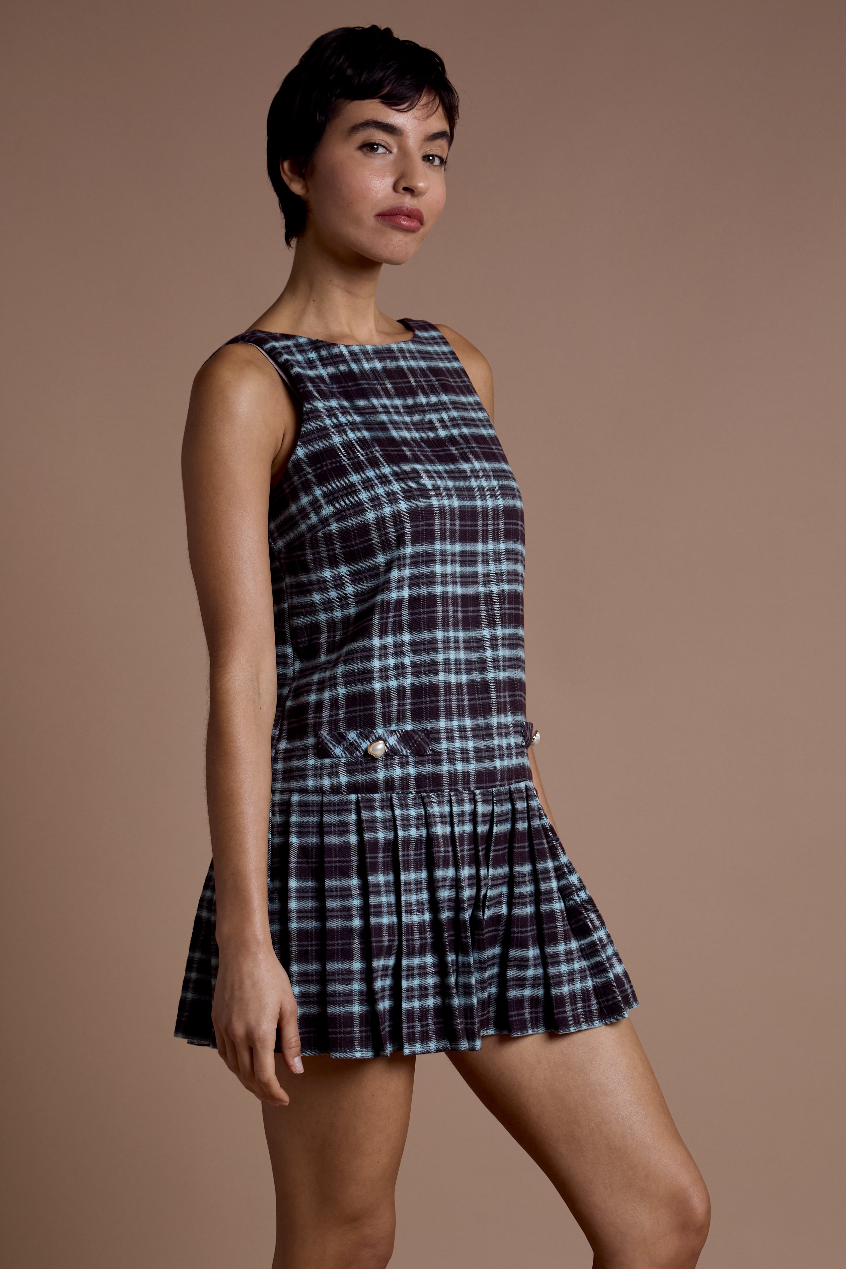 Lula Tartan Pinafore Dress