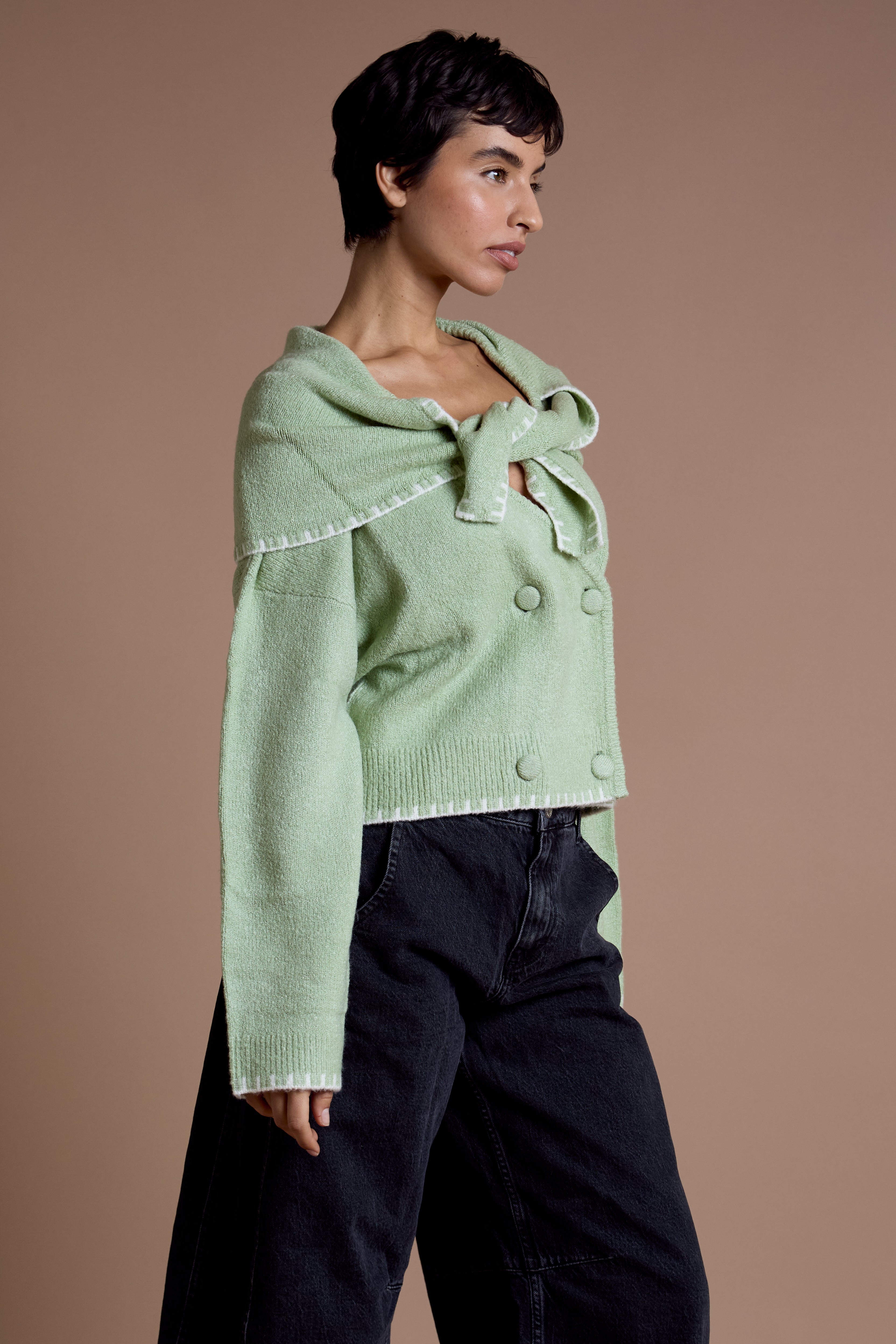 Colette Scarf Detail Cardigan