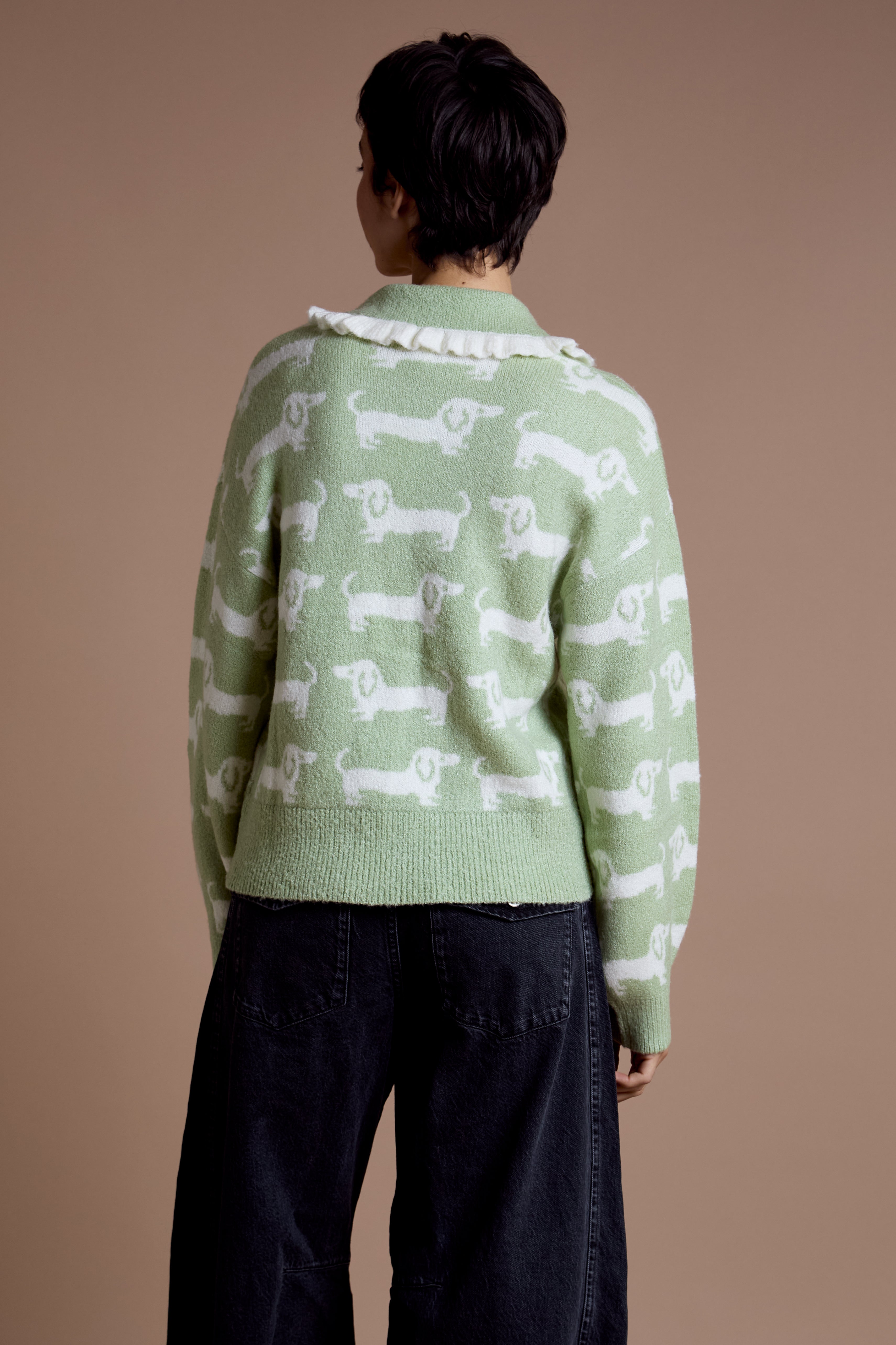 Arnie Frill Collar Sausage Dog Jumper