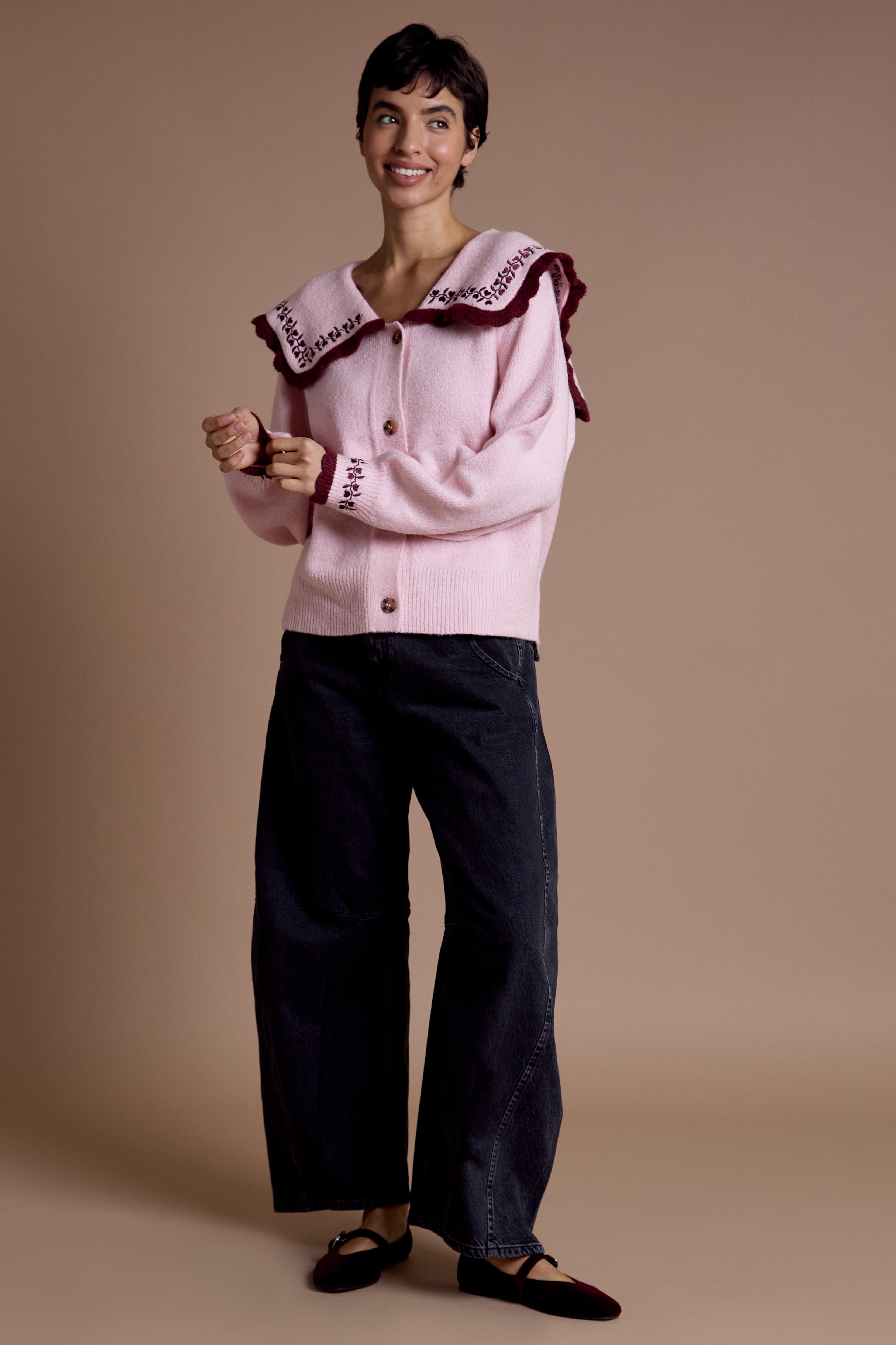 Effie Oversized Collar Cardigan