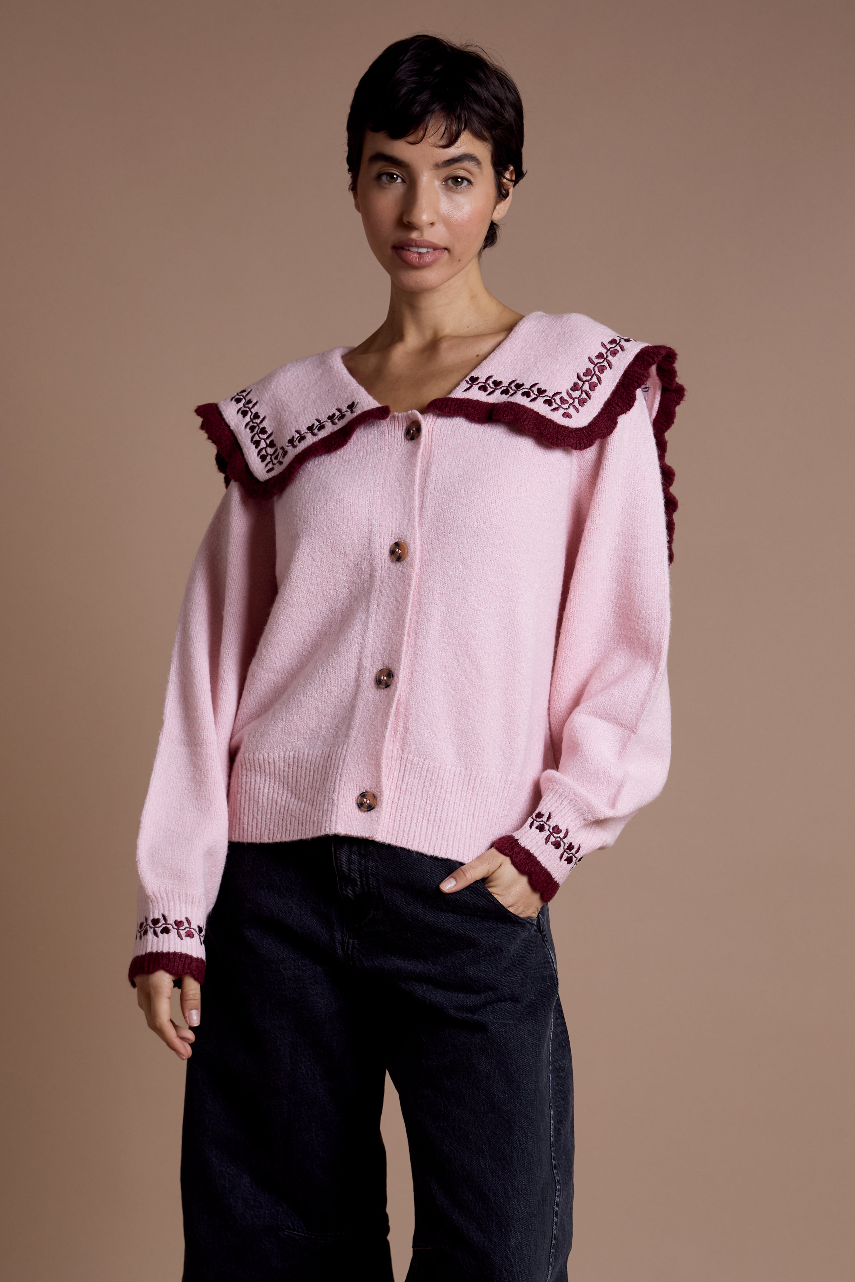 Effie Oversized Collar Cardigan