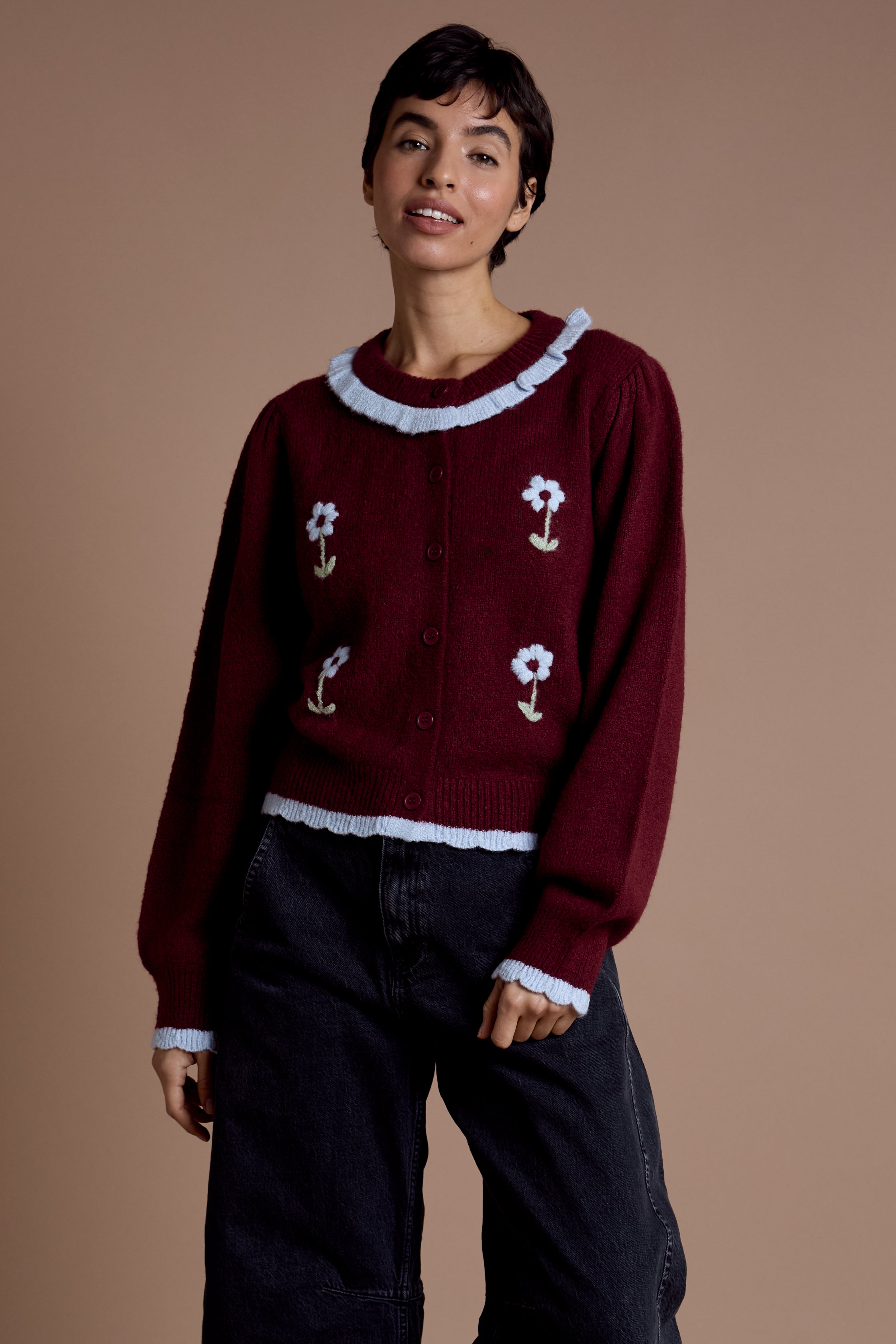 Raye Floral Detail Cardigan