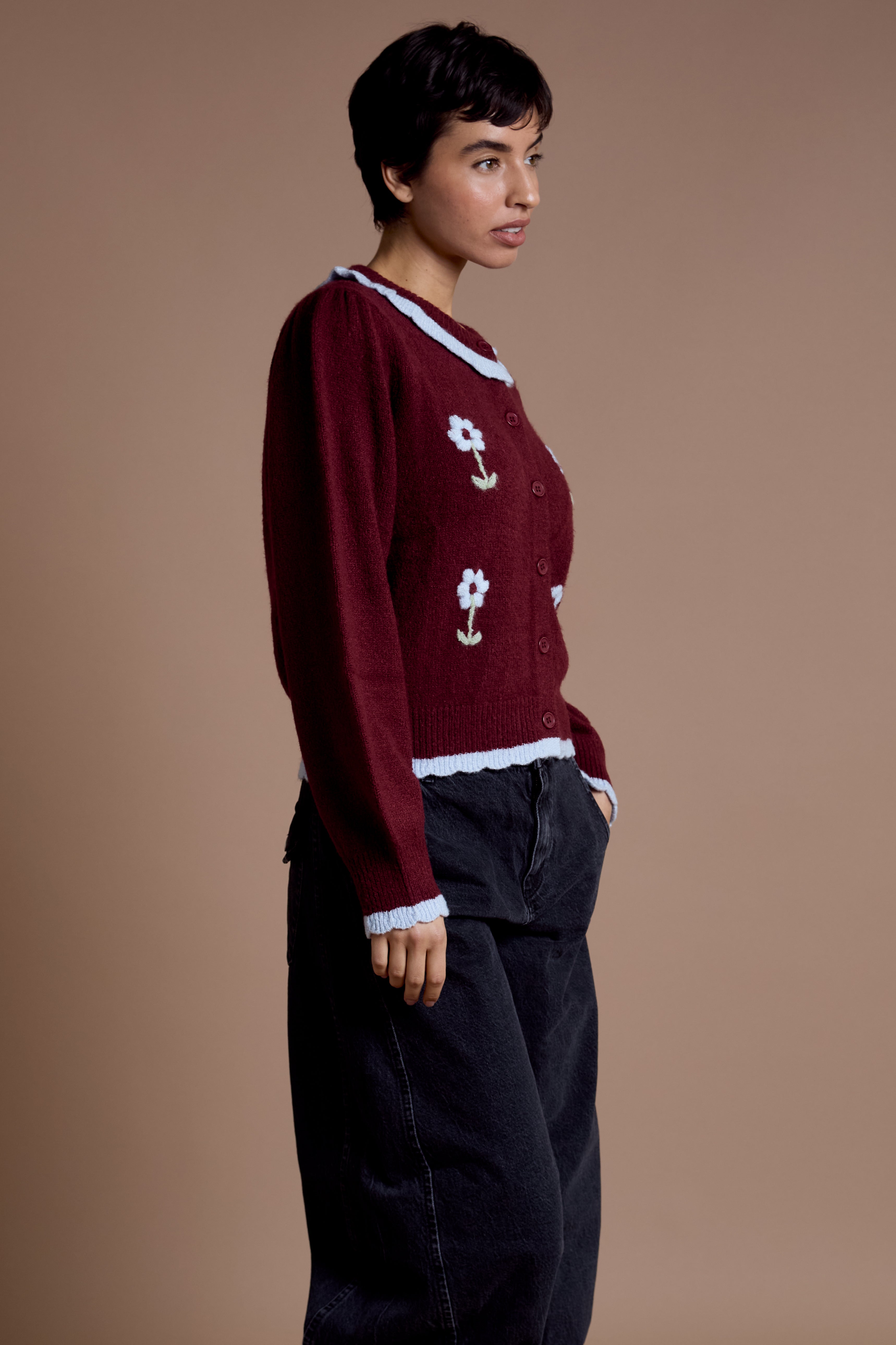 Raye Floral Detail Cardigan