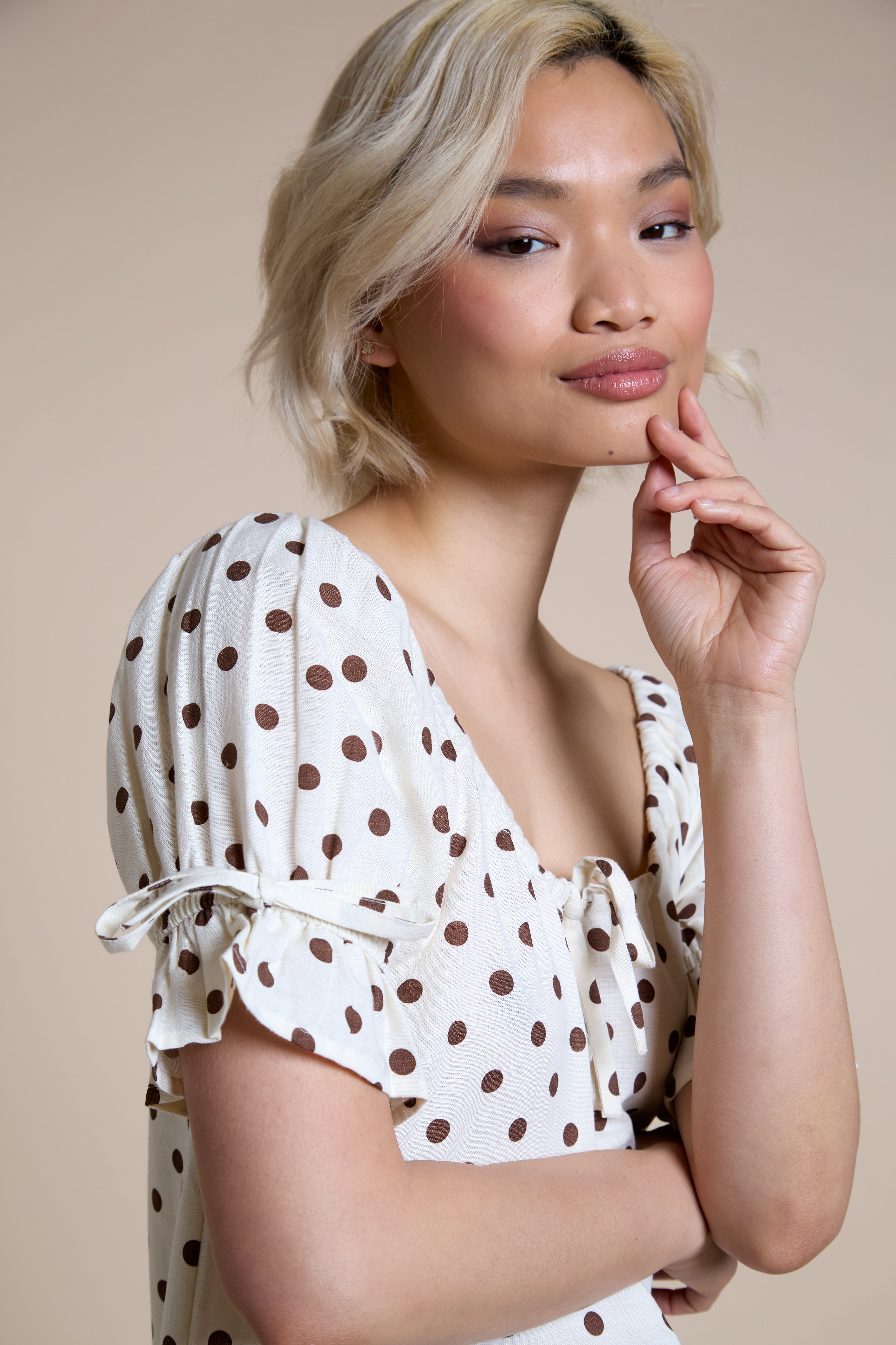 Marlowe Polka Dot Babydoll Dress