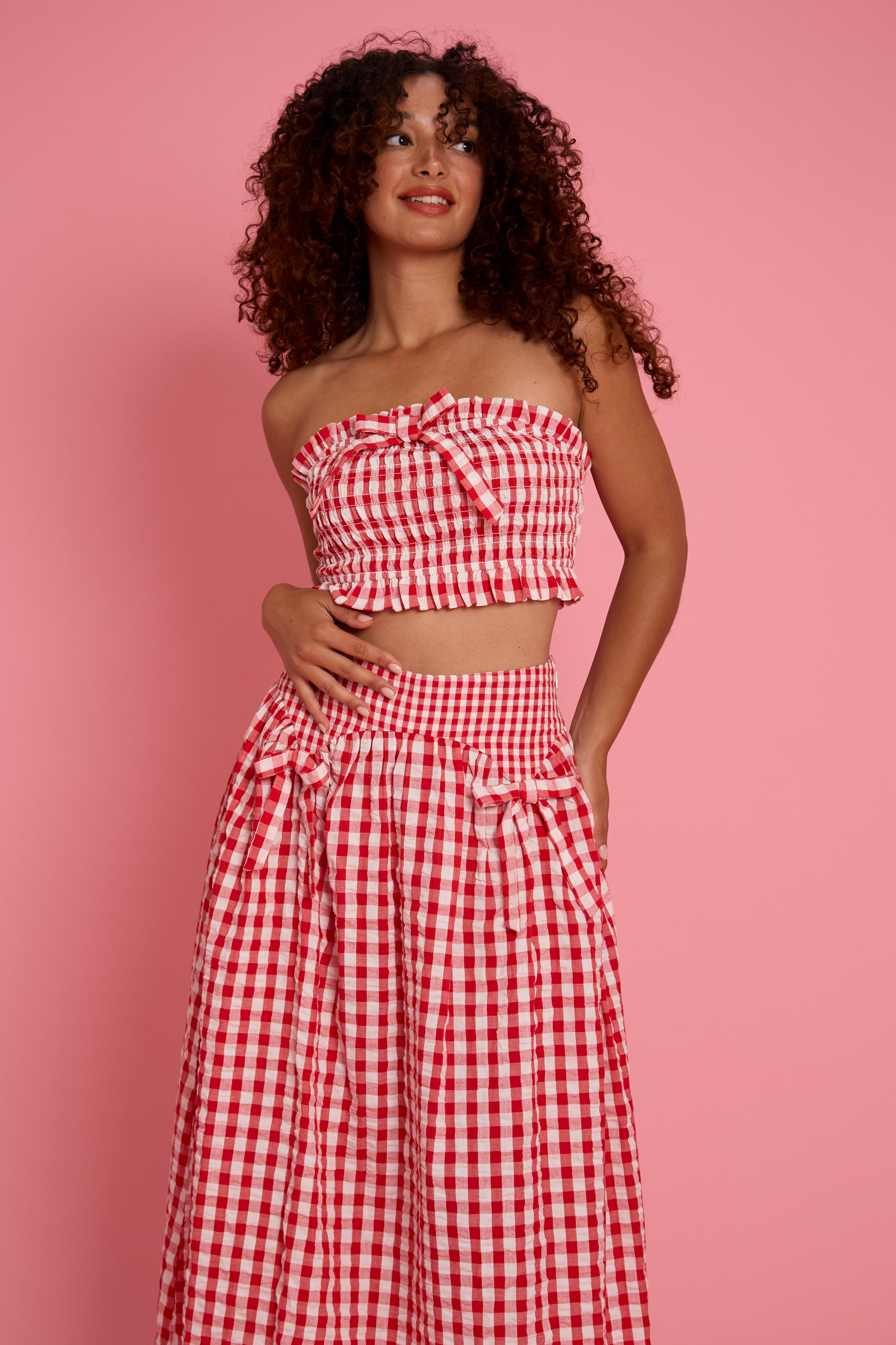 Sydney Gingham Bandeau Top