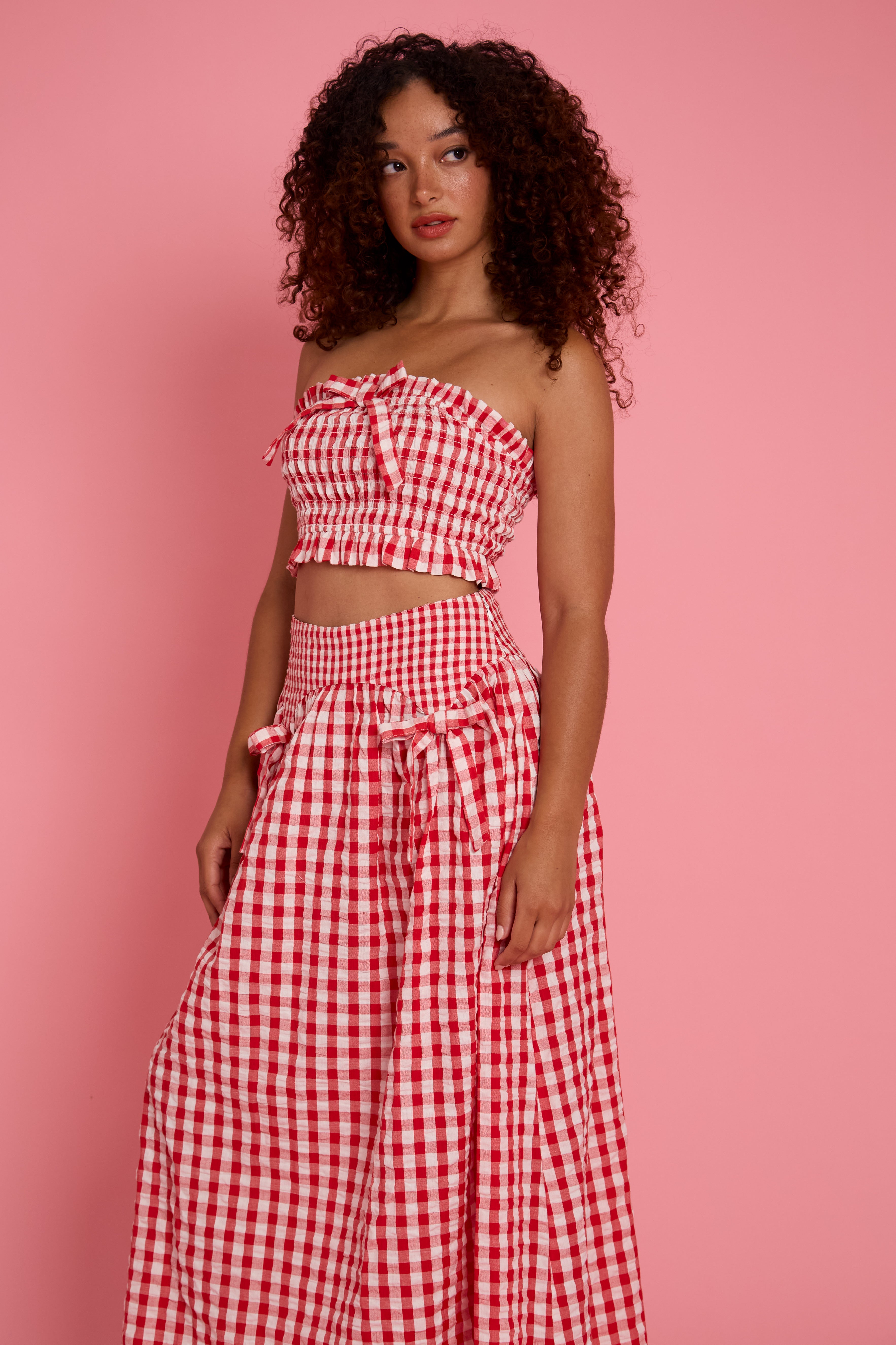 Sydney Gingham Bandeau Top