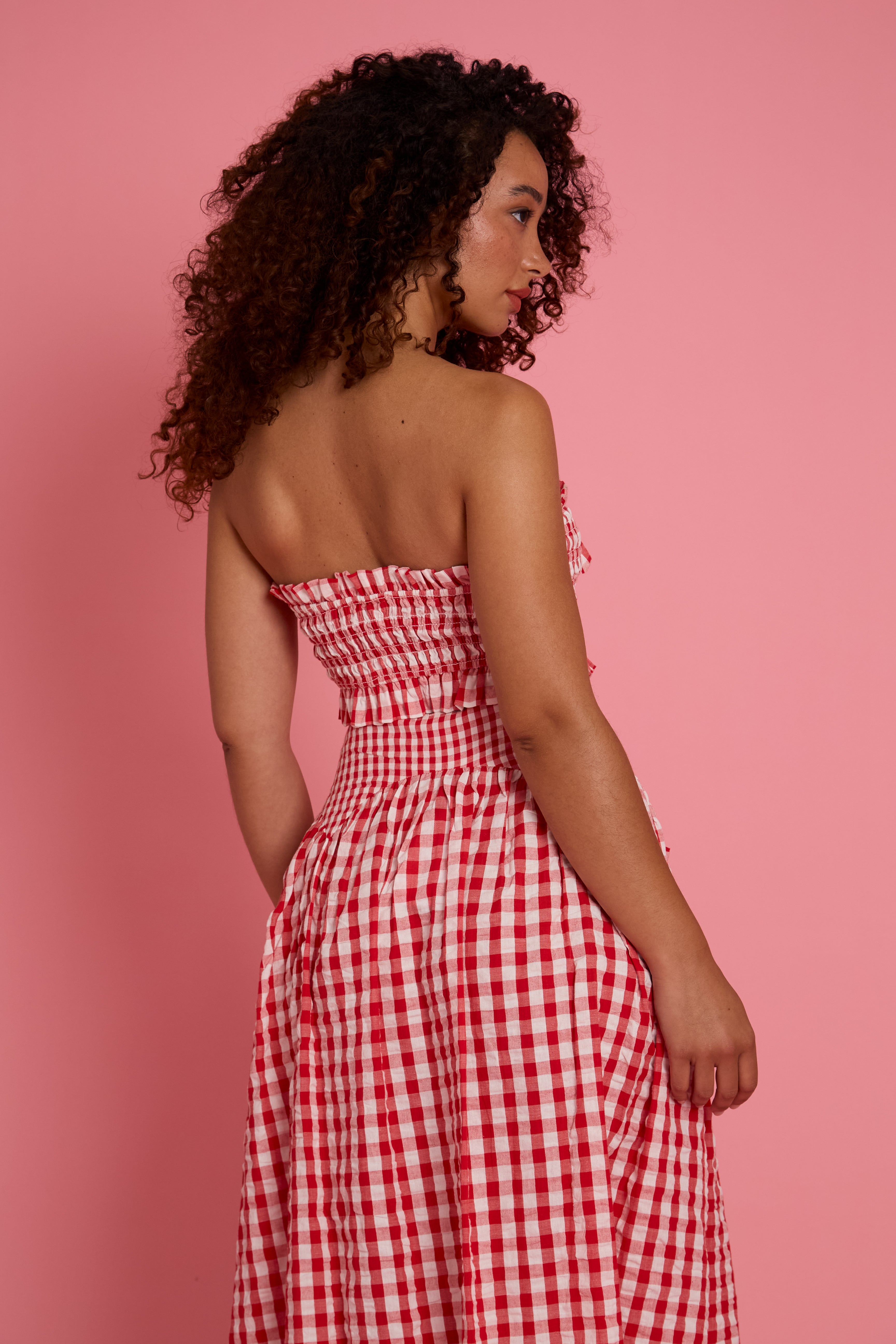 Sydney Gingham Bandeau Top