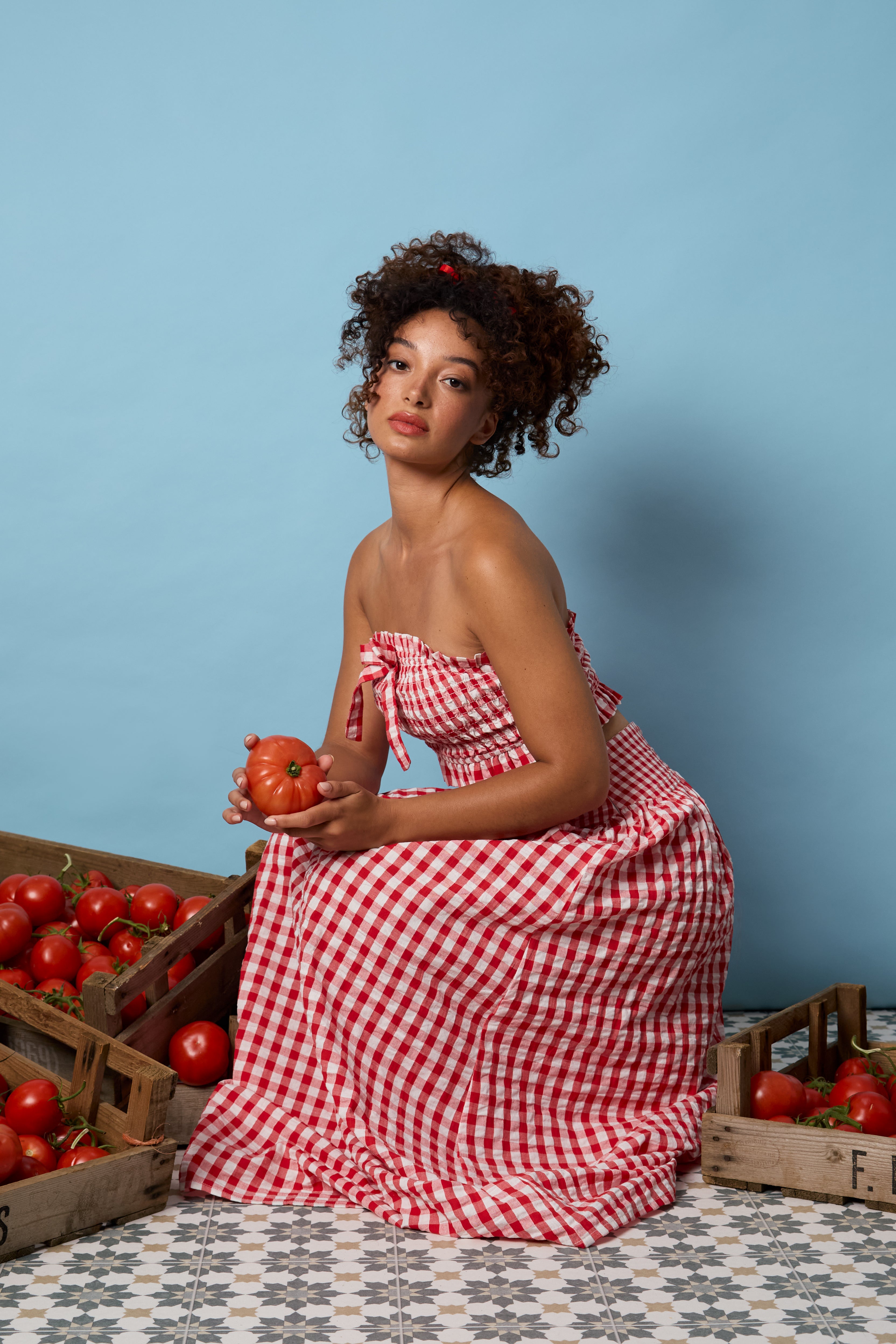 Sydney Gingham Bandeau Top