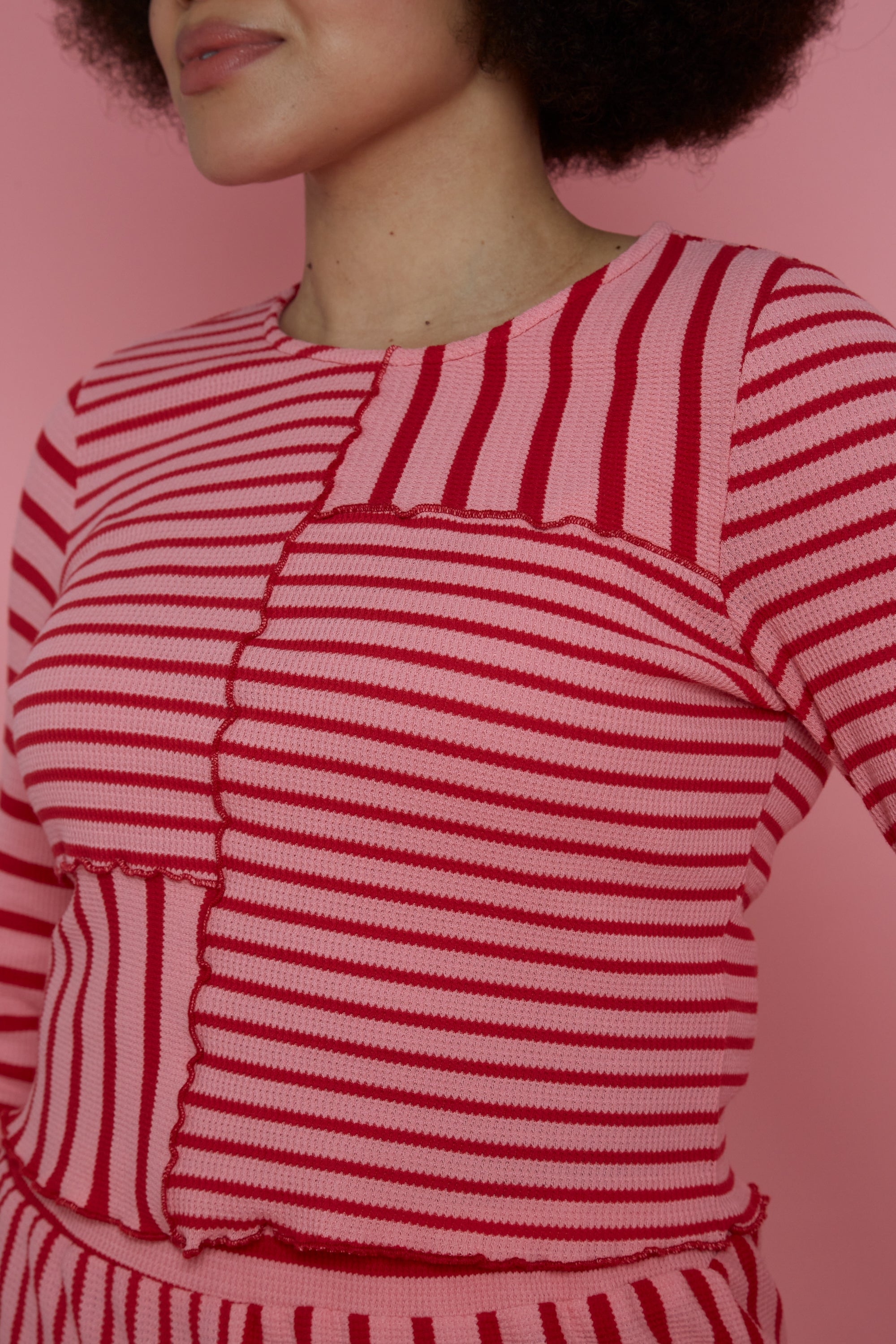 Hallie Stripe Jersey Top - Curve