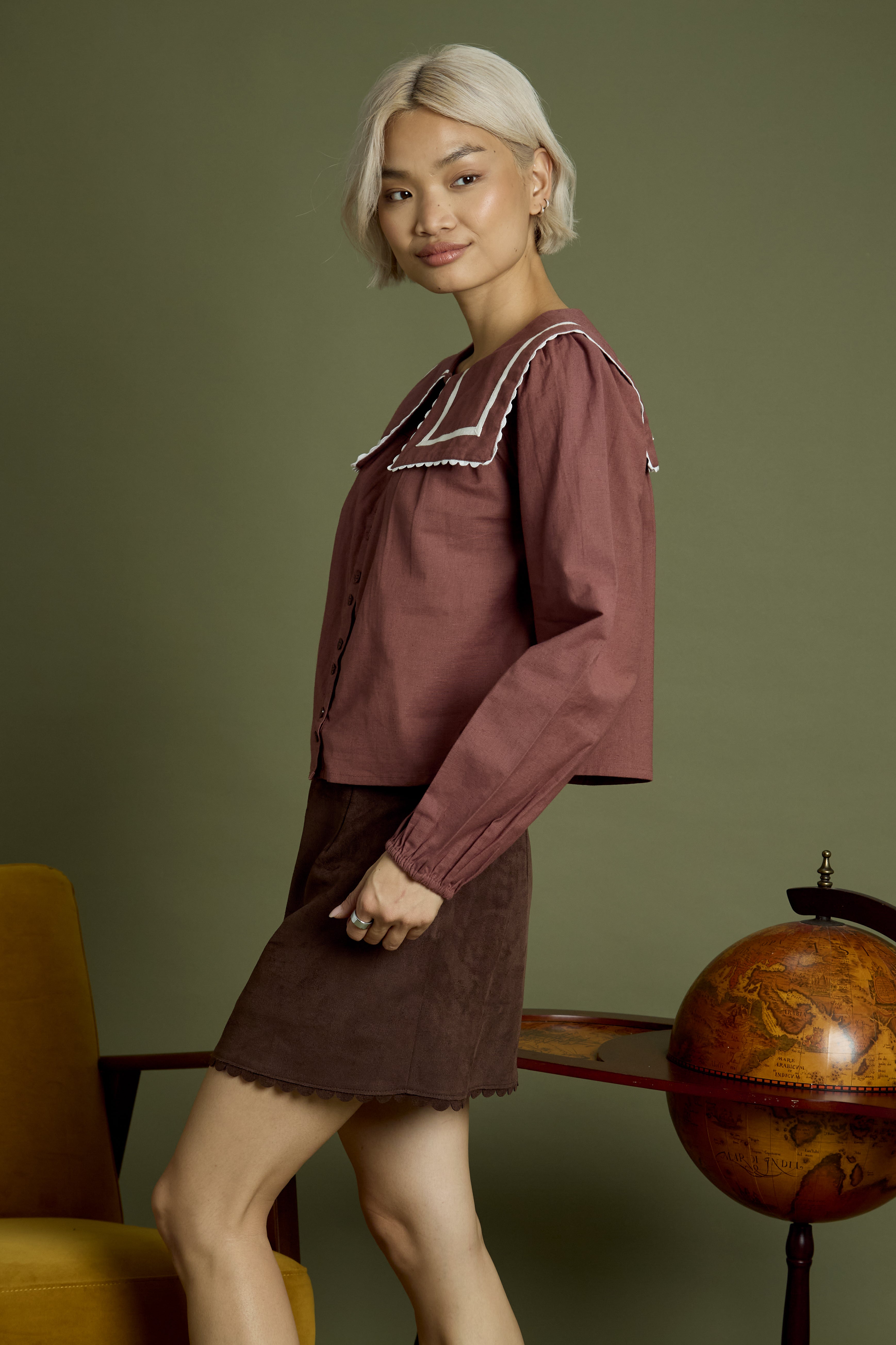 Noa Balloon Sleeve Smock Blouse