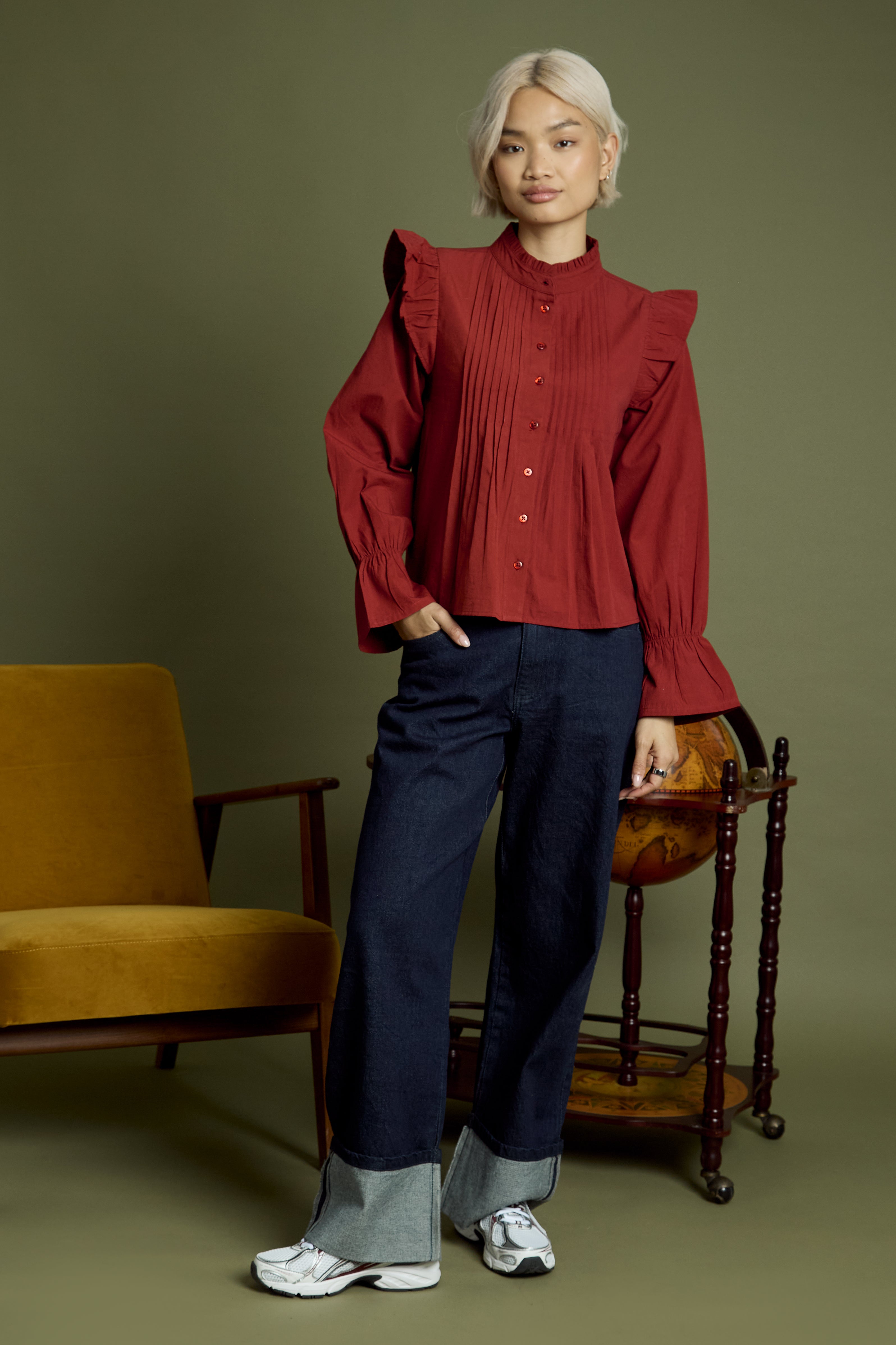 Aura High Neck Blouse