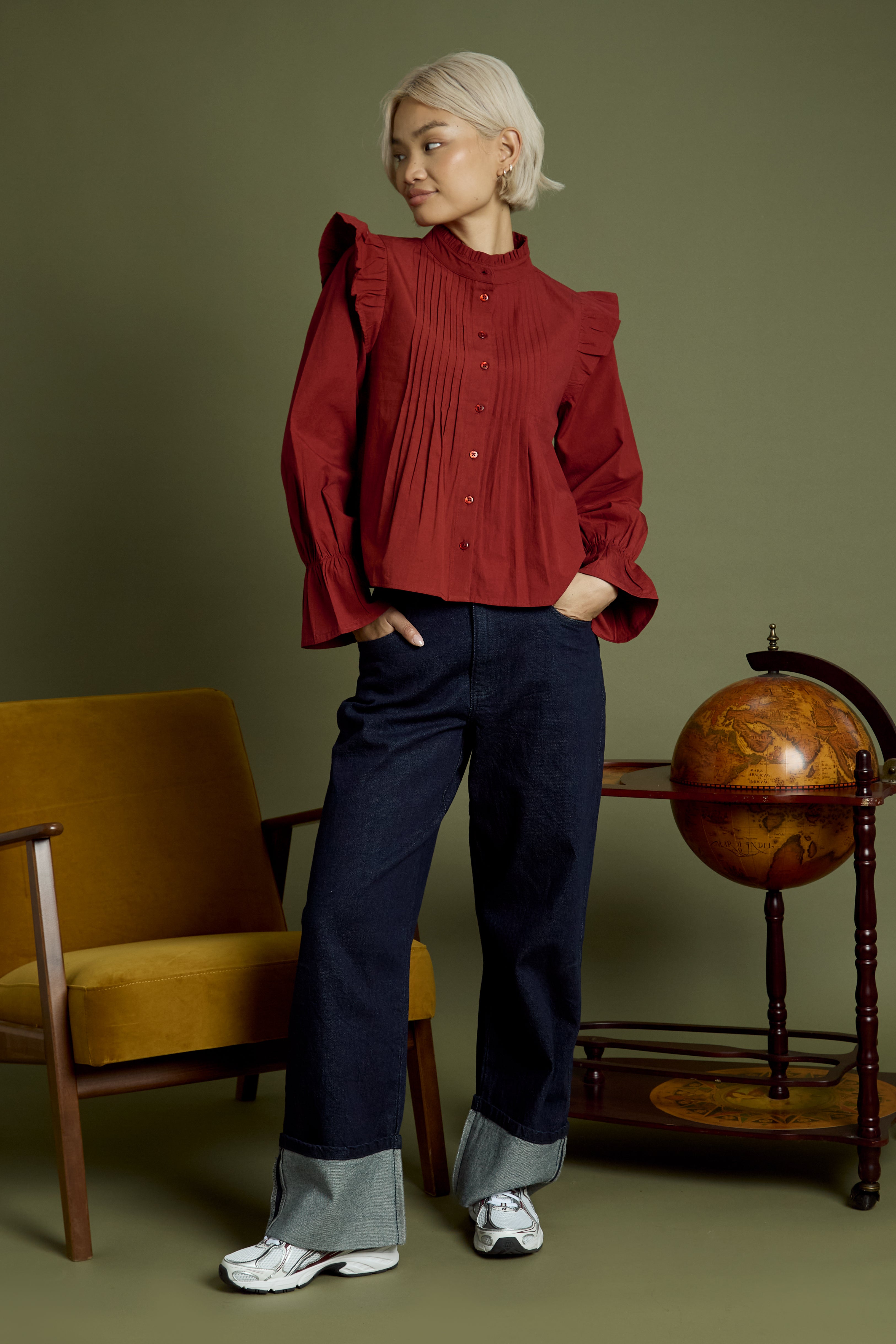Aura High Neck Blouse