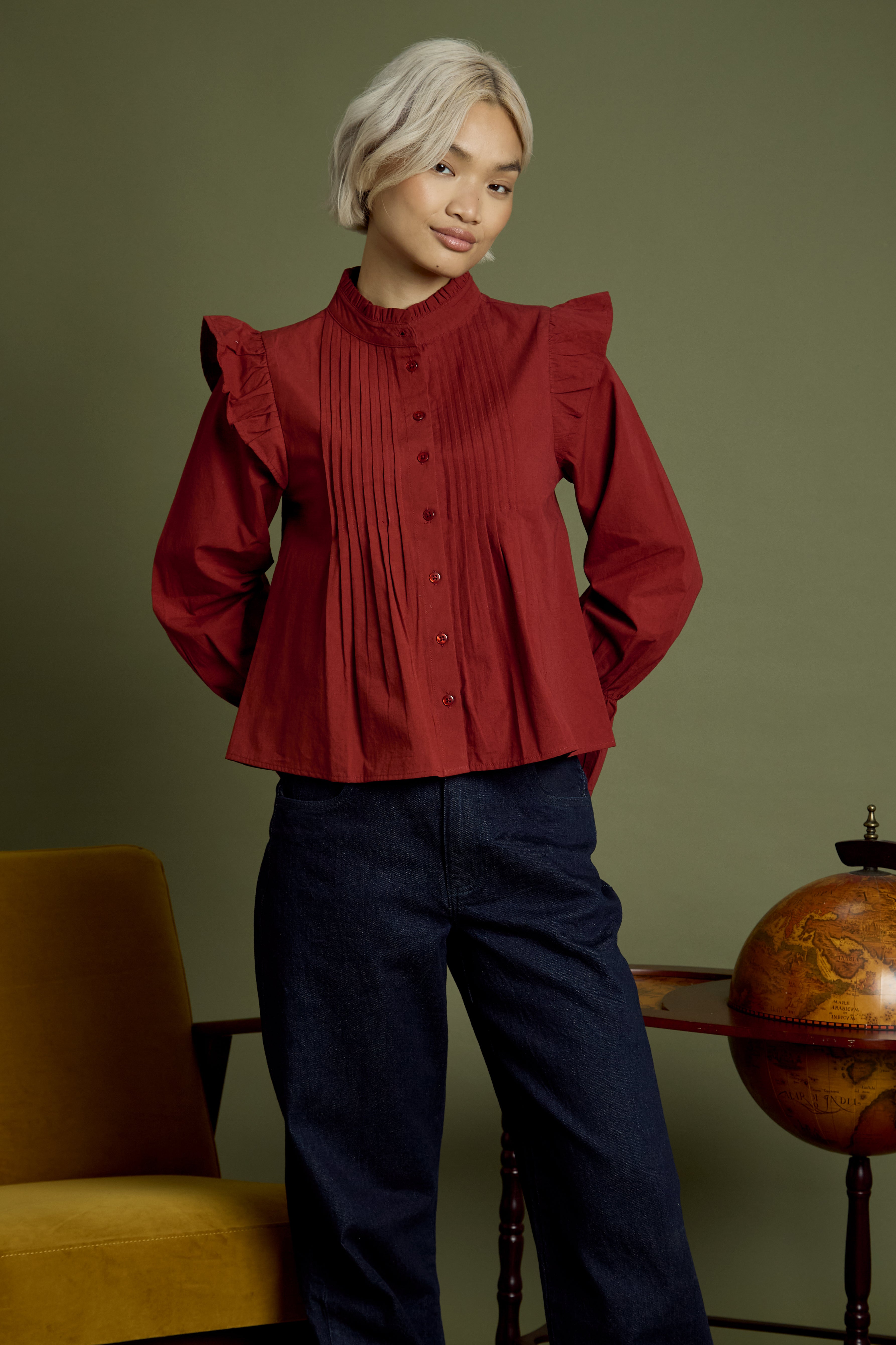 Aura High Neck Blouse