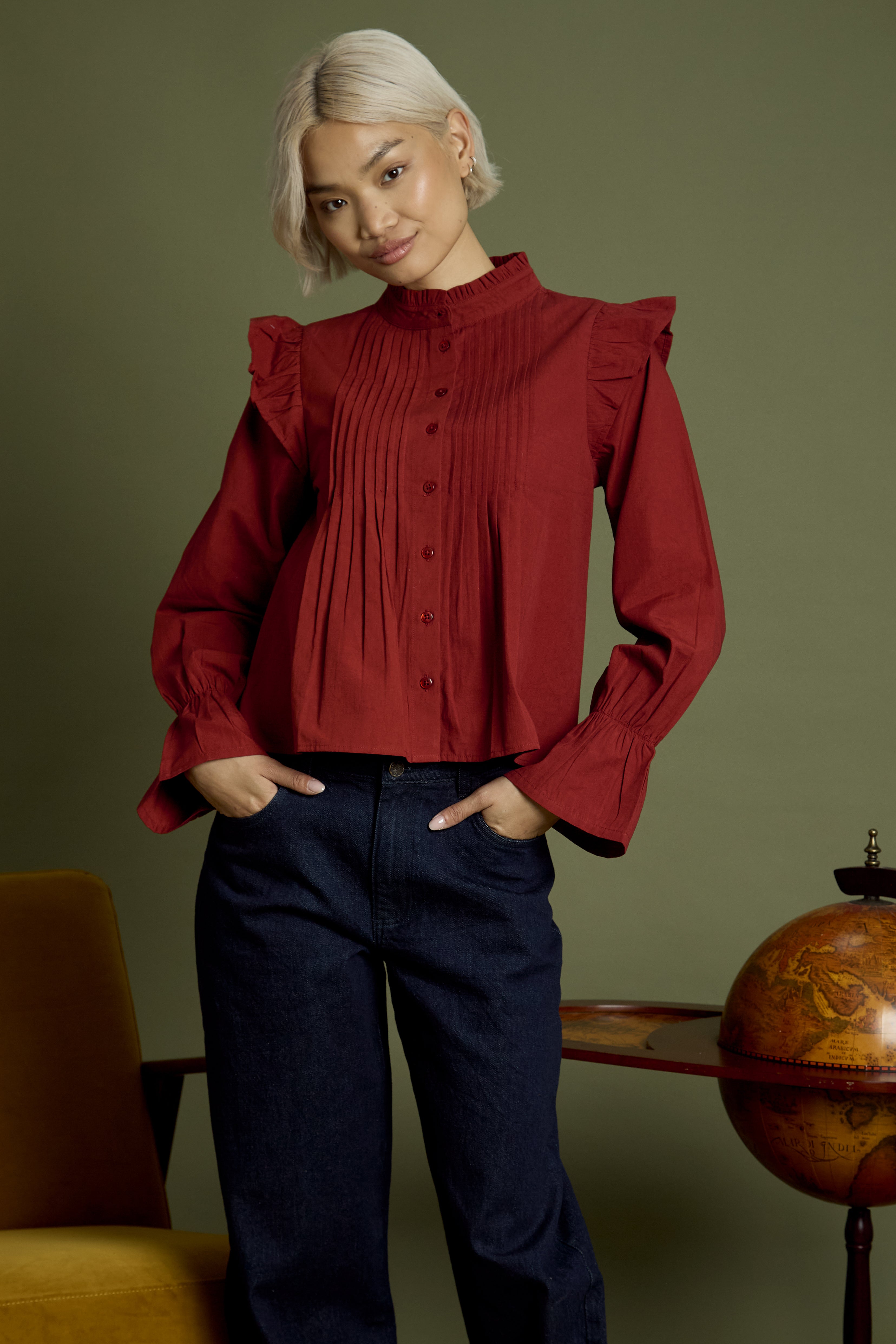Aura High Neck Blouse
