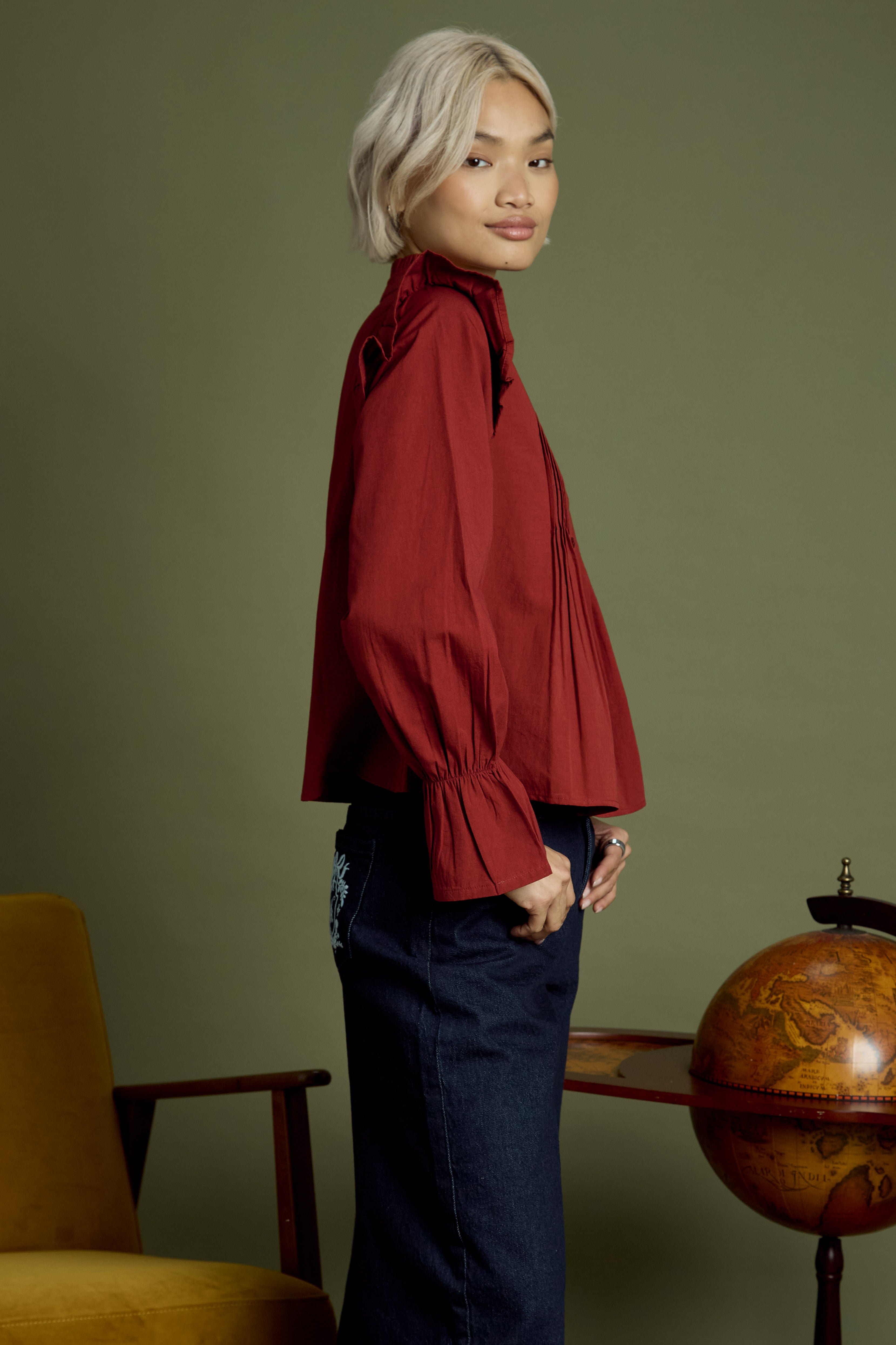 Aura High Neck Blouse