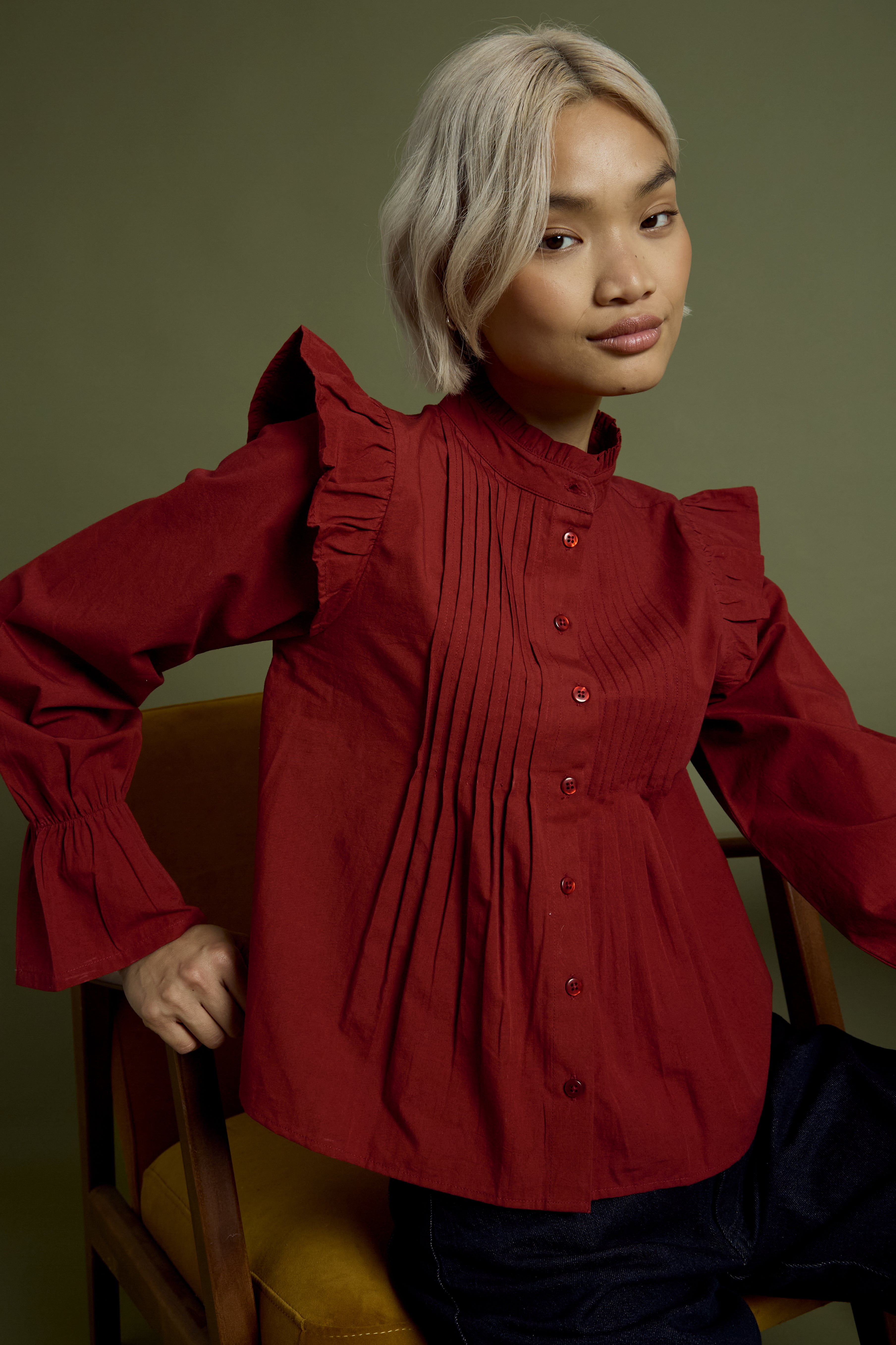 Aura High Neck Blouse