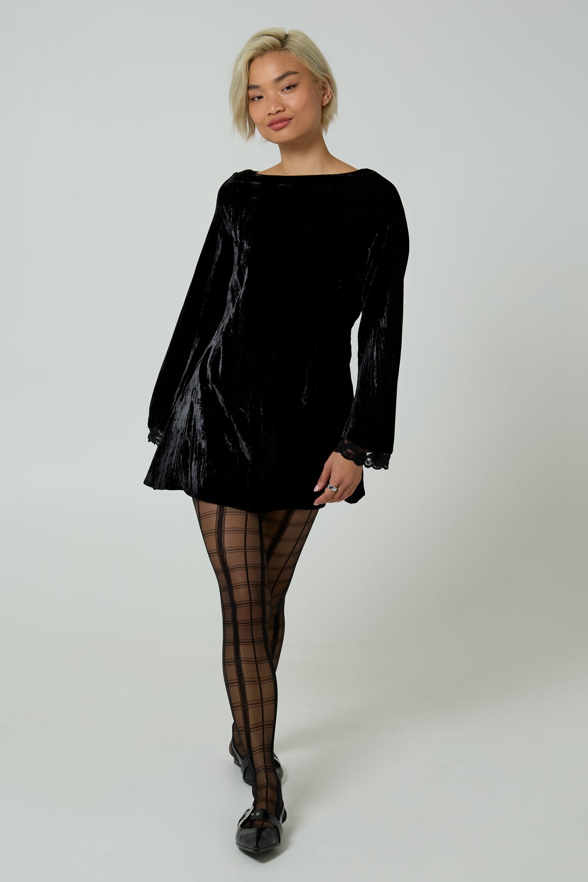 Sable Black Velvet Dress