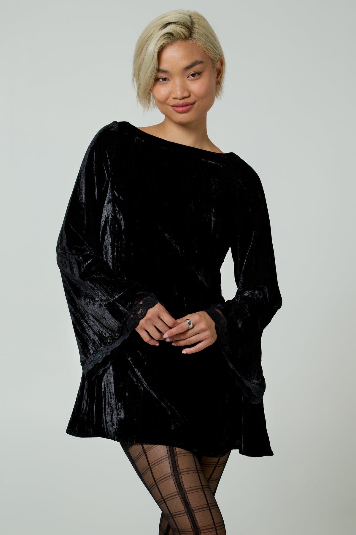 Sable Black Velvet Dress