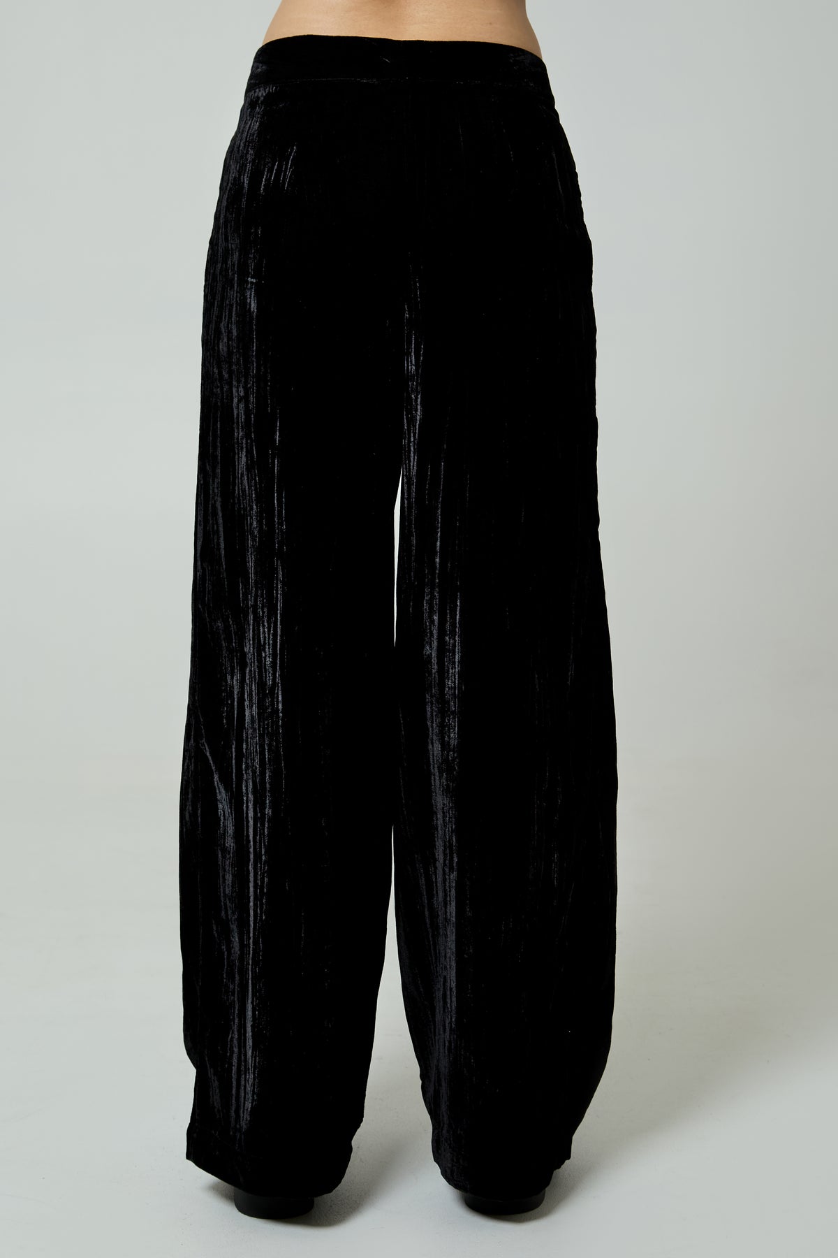 Mona Black Velvet Trousers