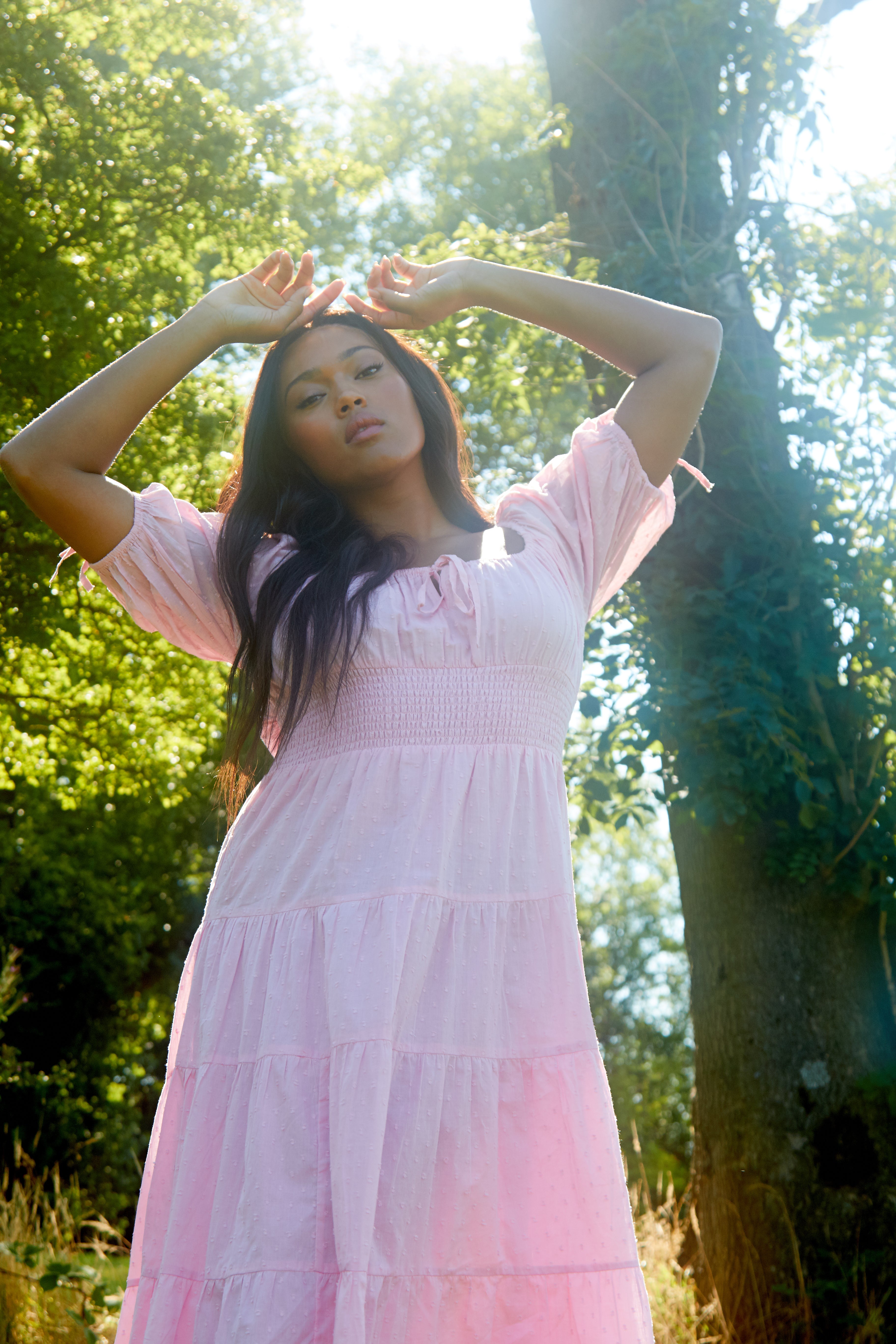 Hannah Midi Tiered Dress - Curve