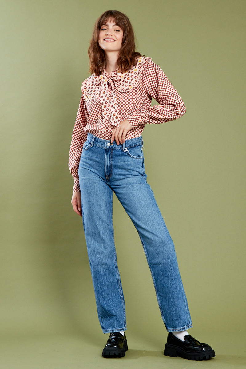 Joni Pussy Bow Blouse - Curve