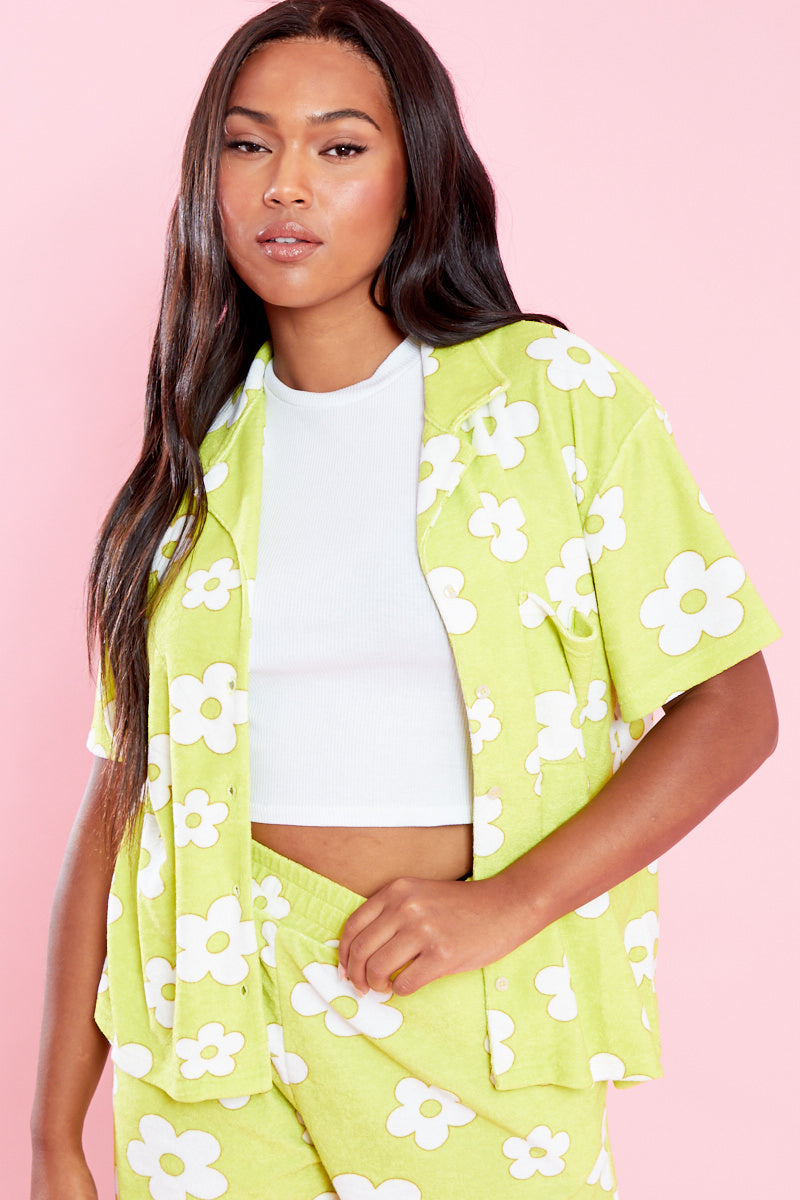 Delilah Towelling Shirt - Curve