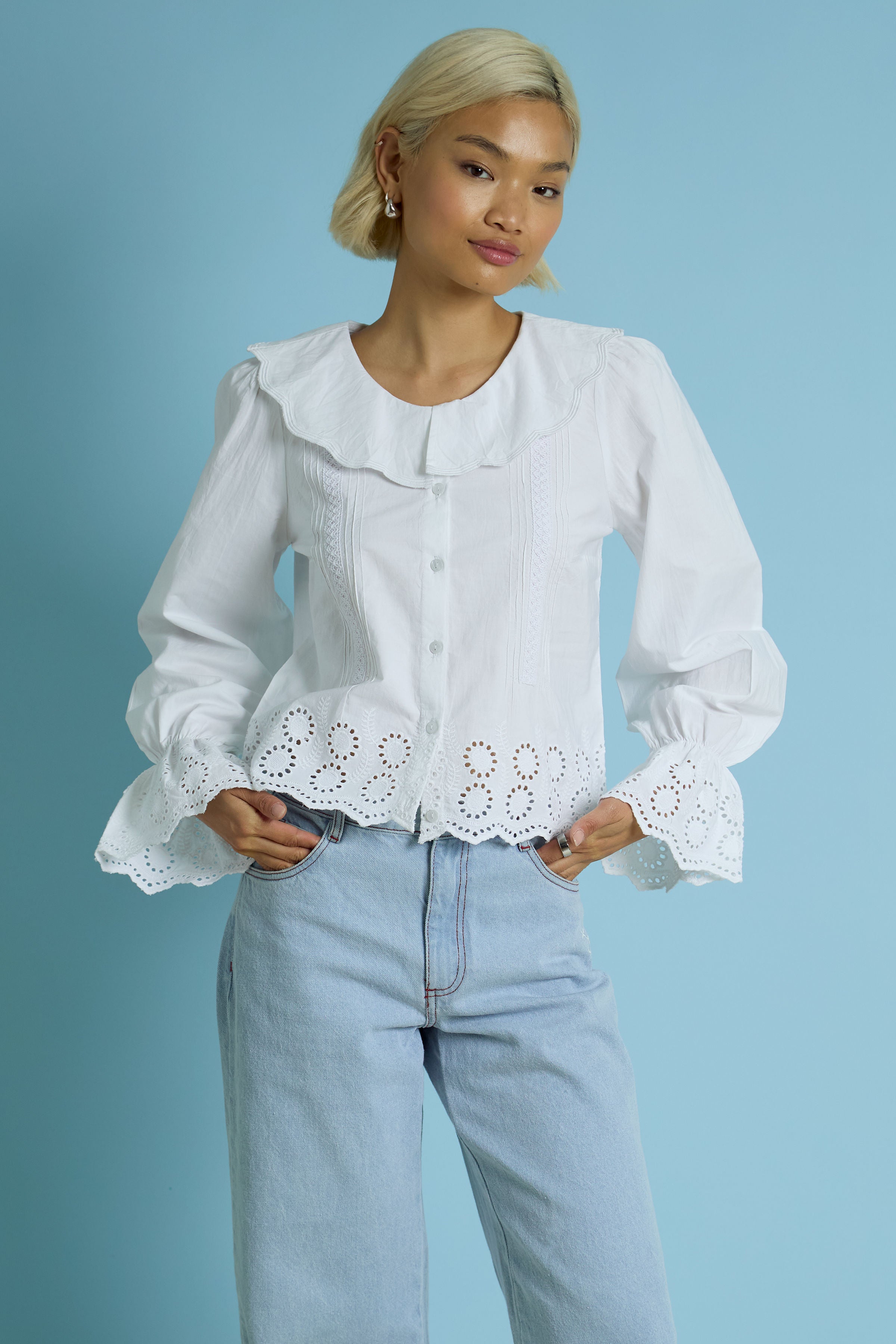Celia Broderie Blouse