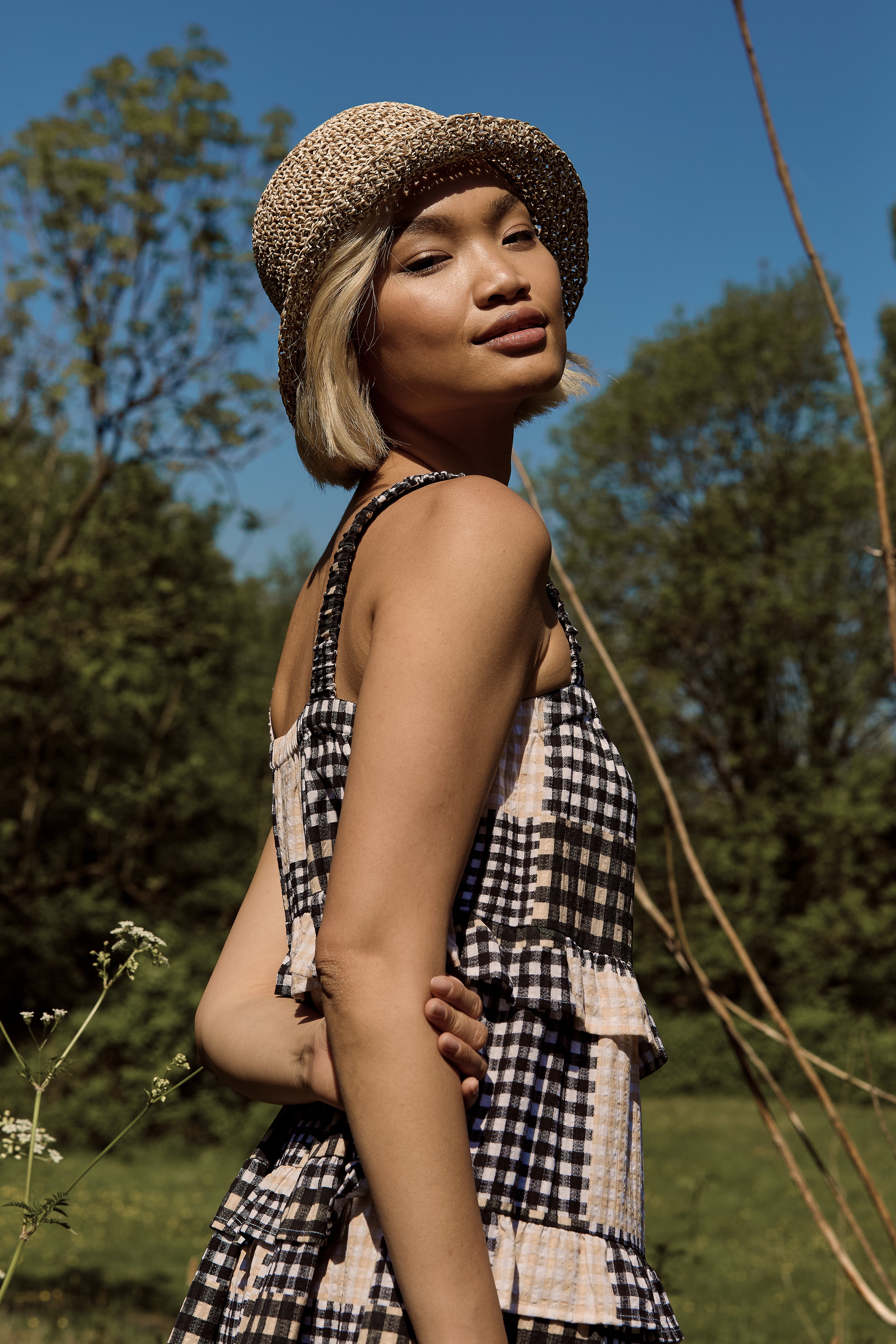 Amelia Gingham Patchwork Dress