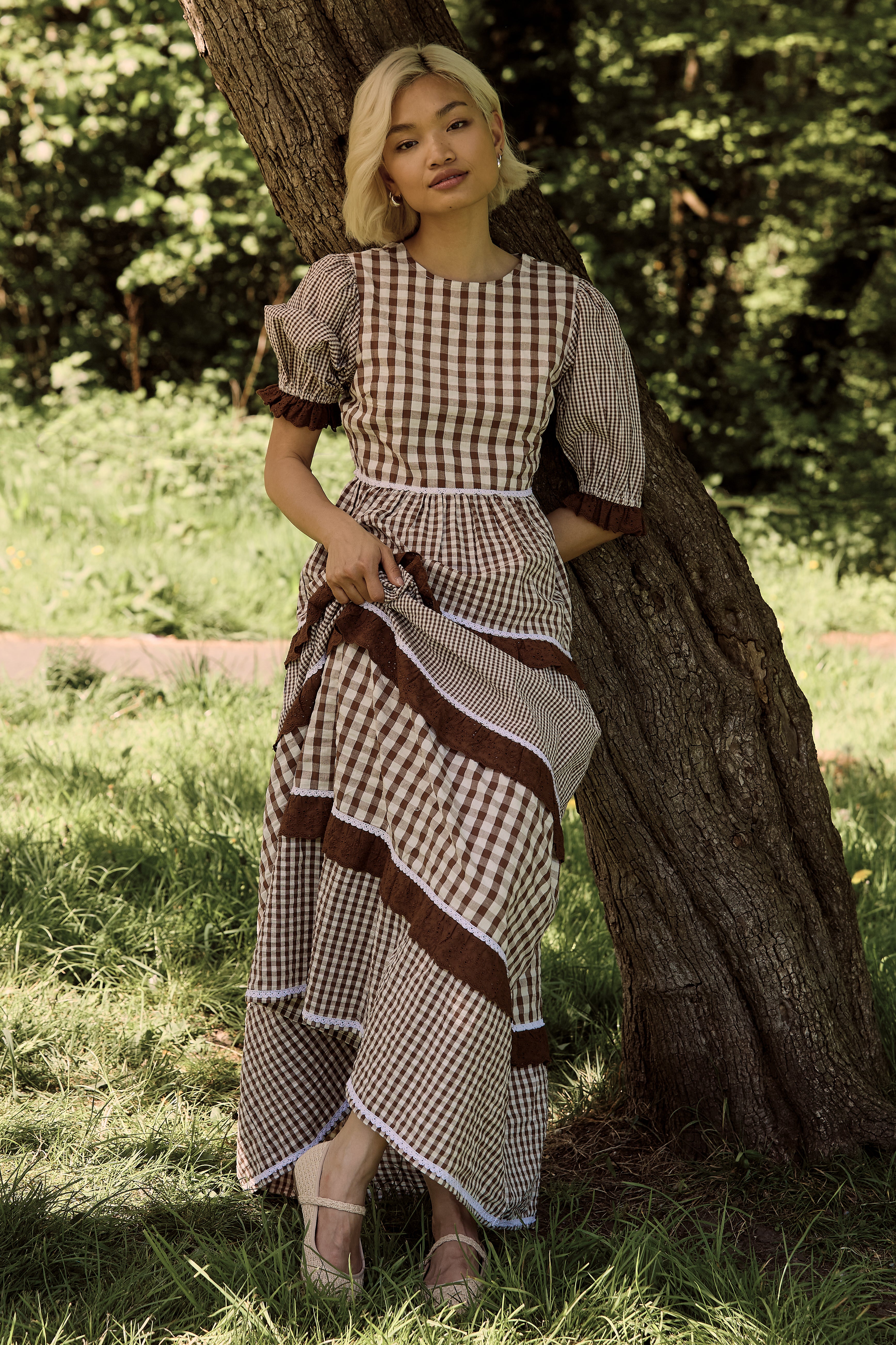 June Gingham Midaxi Dress