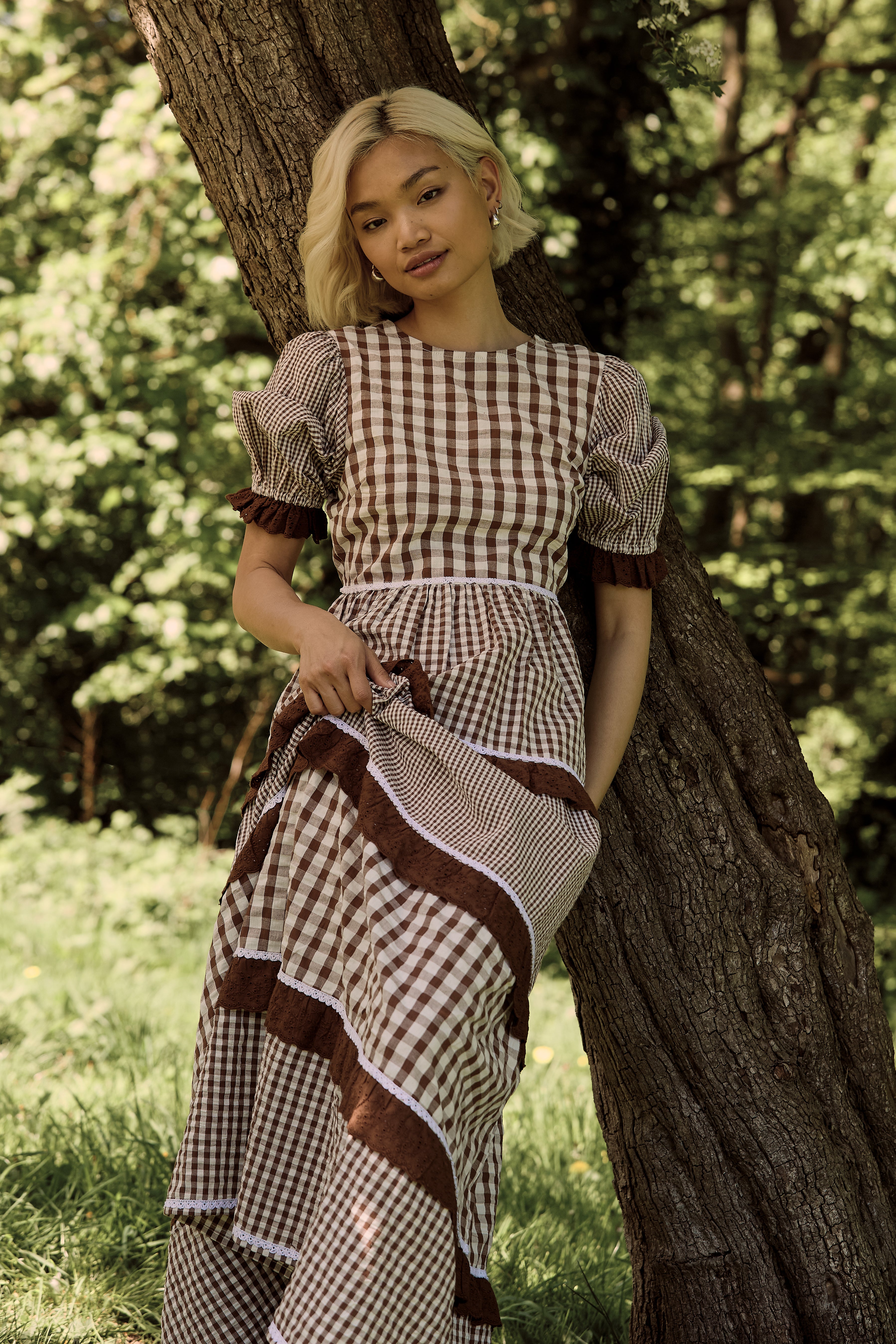 June Gingham Midaxi Dress
