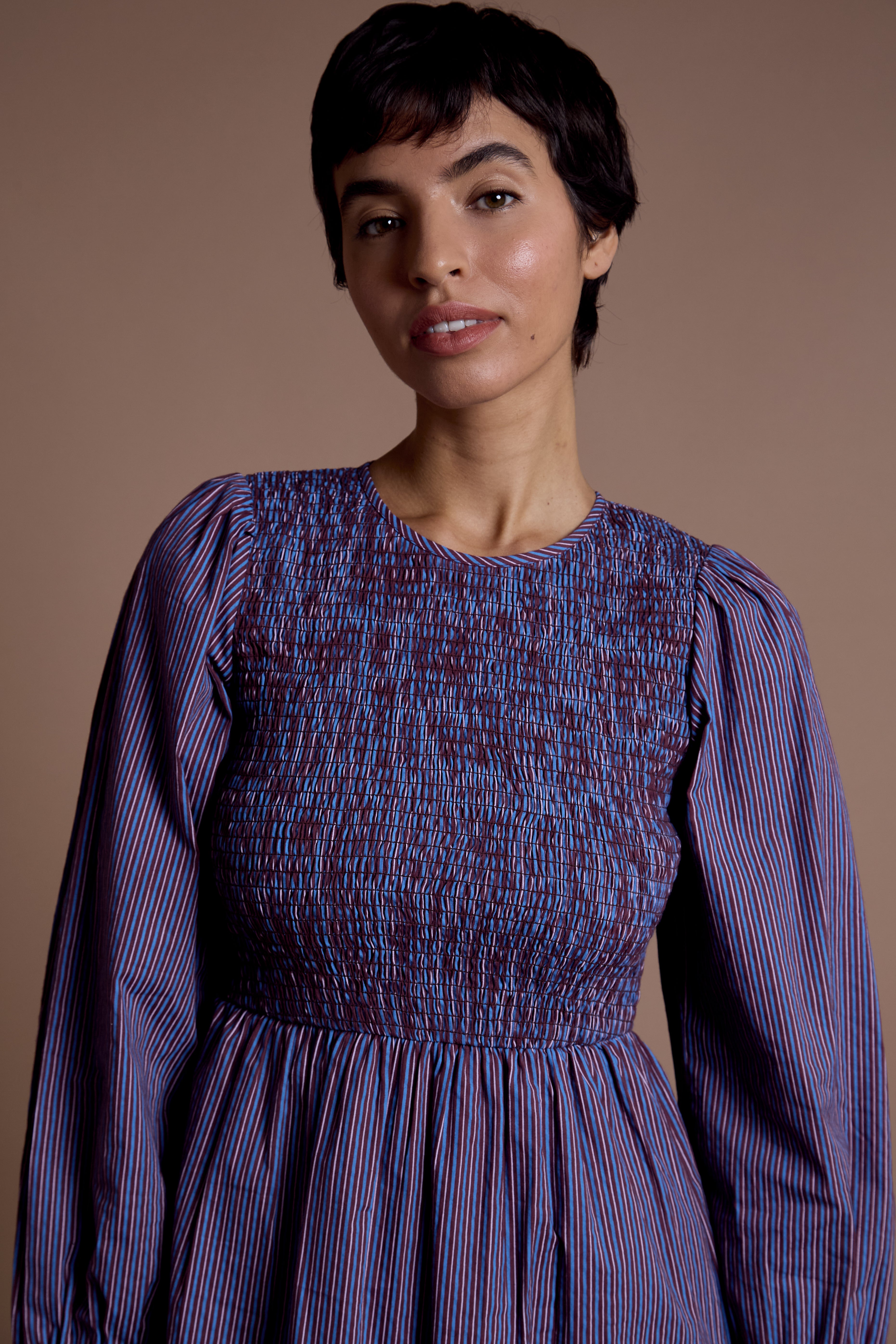 Maeve shirred Midaxi Dress